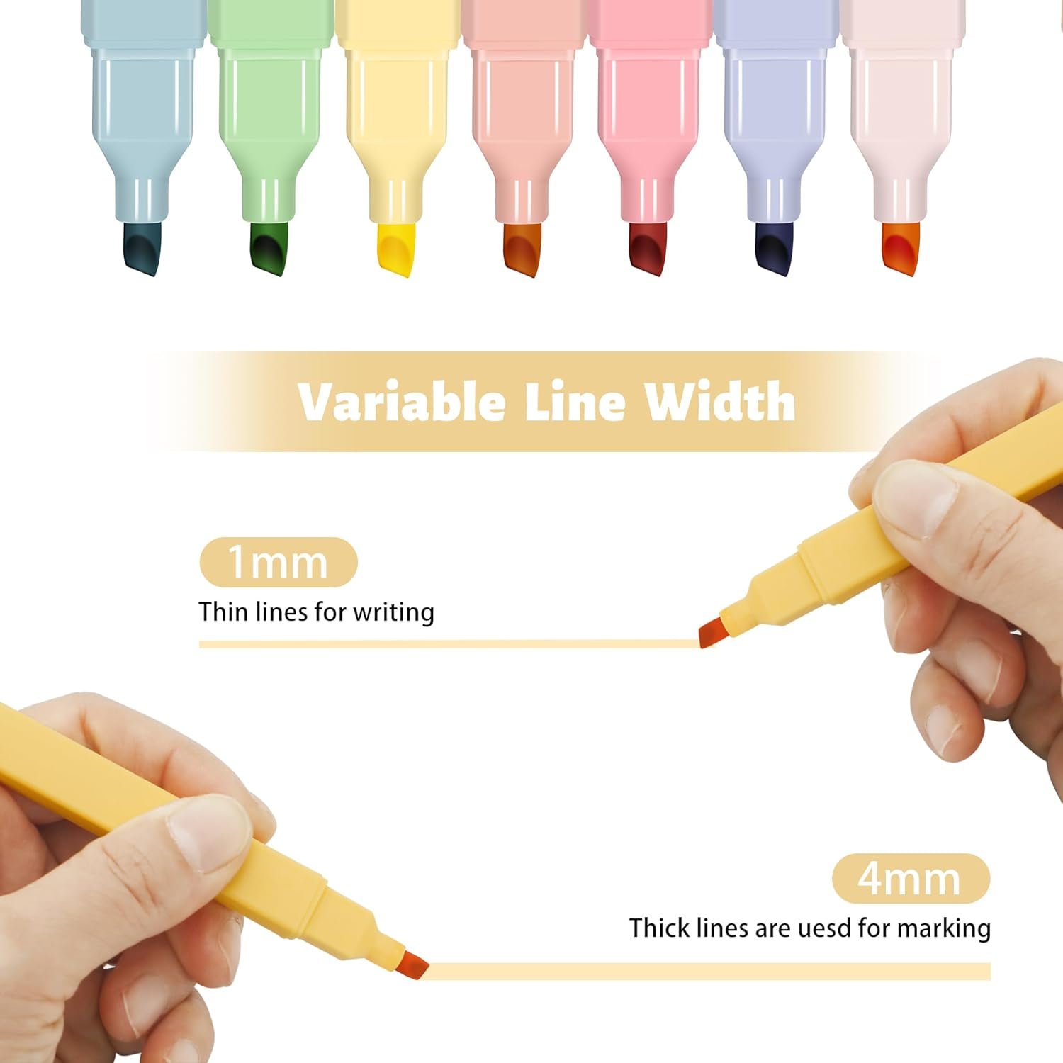 Private Label 20Pcs Assorted Colors Highlighters Chisel Tip Bible Pens and Pastel Markers from Supplier for Journaling Planner Notes Graduation Gifts with Custom Logo