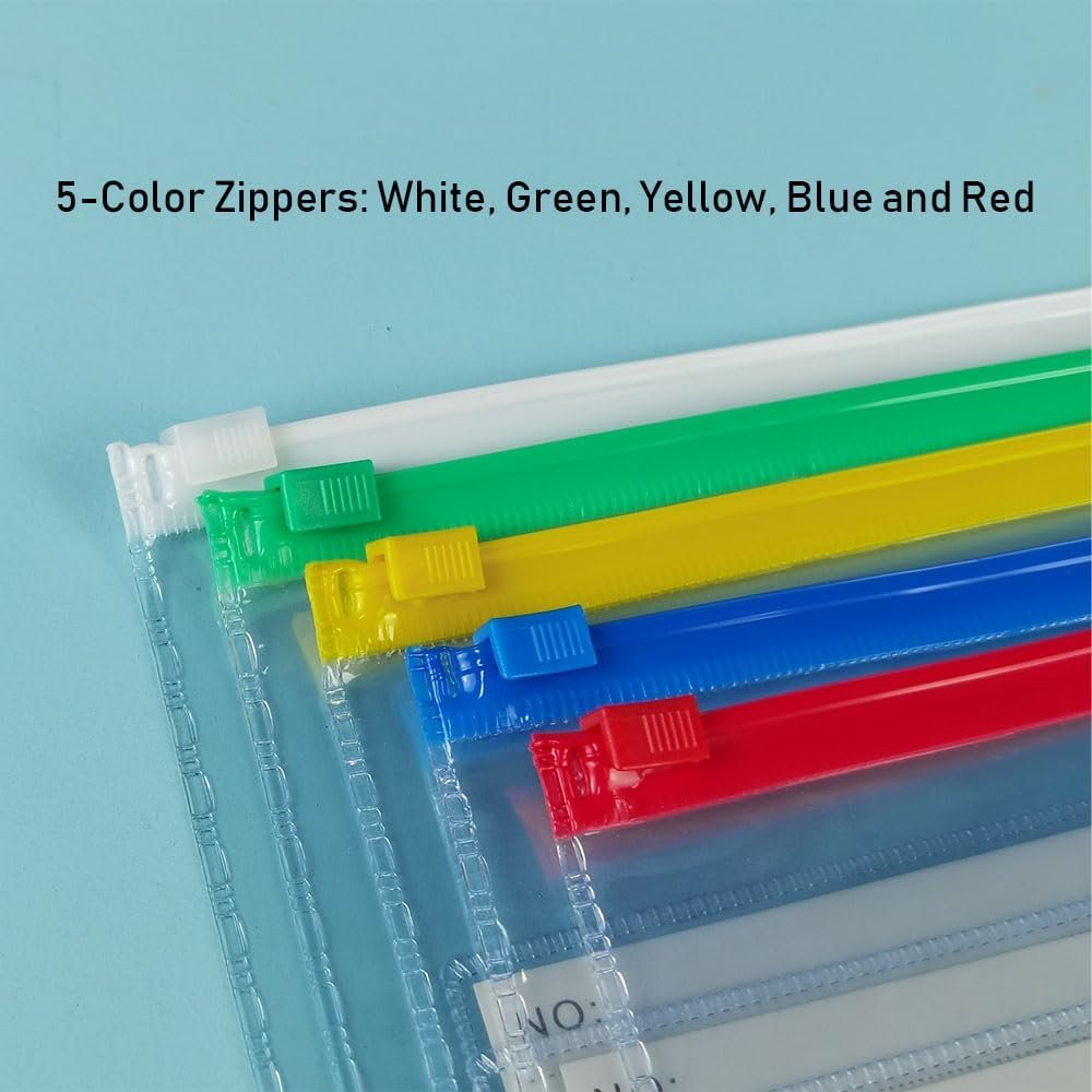 Custom Logo 30pcs Small Clear Plastic Zipper Pouches Poly Zip Organizer Storage Bags Private Label for Office Supplies Stationery Travel Cosmetics (9x4.7 Inch) Manufacturer