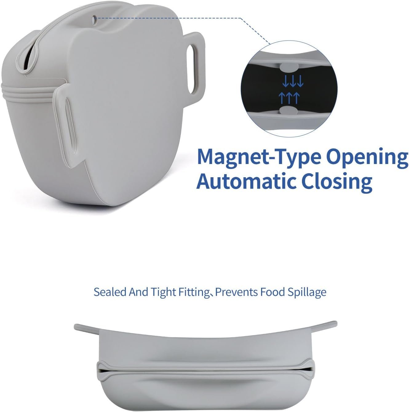 Custom Logo Upgraded Silicone Dog Treat Pouch with Training Clicker Tighter Sealing 1.68 Cup Capacity Private Label Treat Bag with Waist Belt Manufacturer