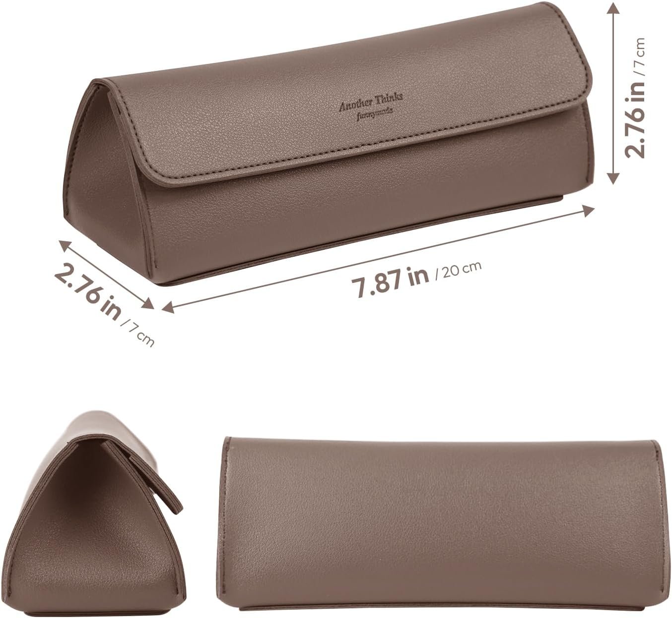 Private Label Stylish PU Leather Small Makeup Organizer Versatile Travel Toiletry Bag Cosmetic Pouch with Custom Logo Ideal Makeup Brush Holder Sunglasses Case for Women Cocoa Brown Manufacturer