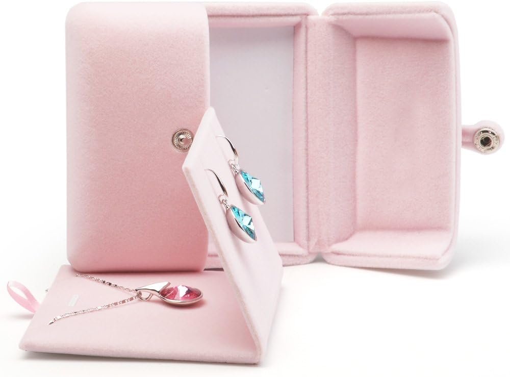 Private Label Pink Velvet Jewelry Packaging Box - Custom Logo Pendant Earrings Display Storage Case Factory