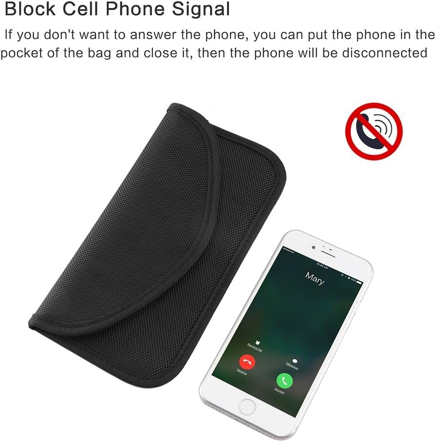 Private Label Signal Blocking Faraday Bag GPS RFID Pouch Shield Cage with Custom Logo Wallet Phone Case Manufacturer for Cell Phone Privacy Protection Car Key FOB Anti-Tracking Anti-Spying (1 Pack)