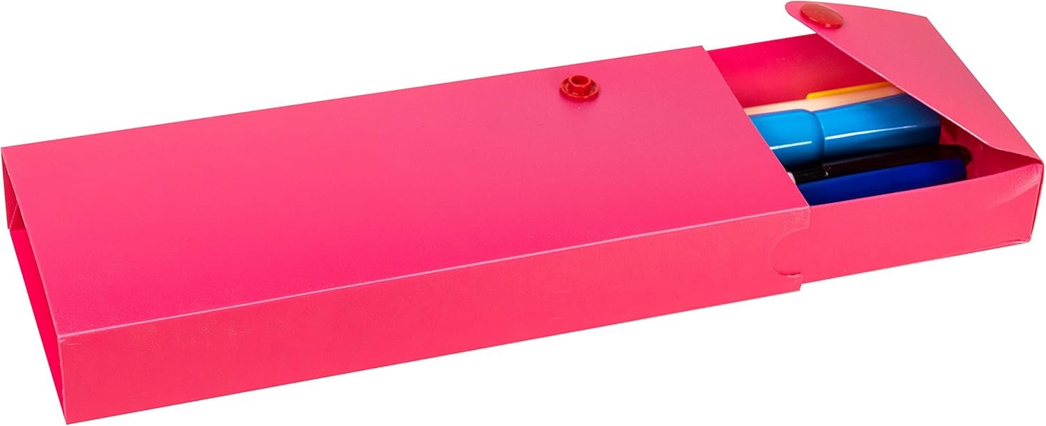 Private Label Poly Slider Pencil Case Custom Logo 1 Pack Color May Vary Manufacturer (05600)