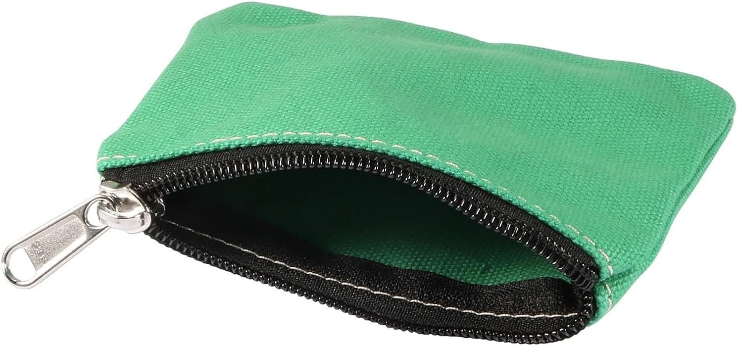 Custom Logo Canvas Coin Purse Set 3.1 x 5.1 inches Private Label 6 Pack Assorted Colors Manufacturer