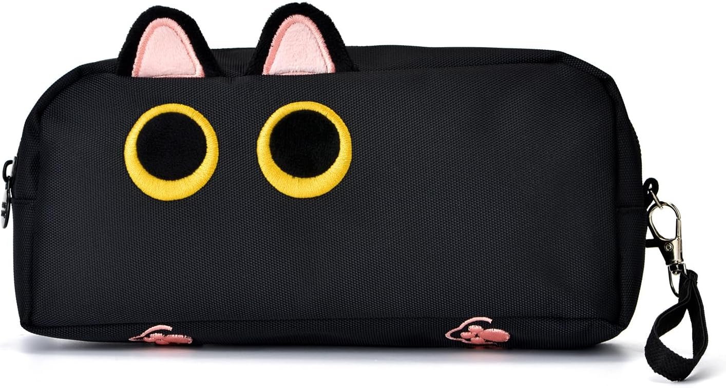 Private Label Large Capacity 3D Cat Pencil Case Custom Logo Pen Bag Pouch Organizer Supplier for Office College School