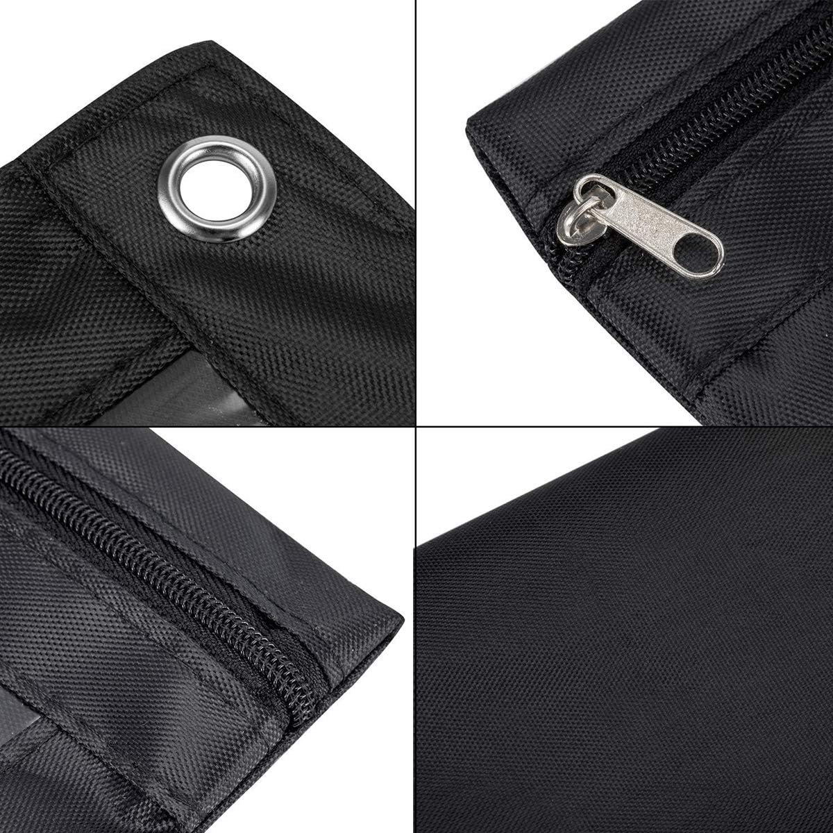 Custom Logo 3-Ring Pen and Pencil Pouch with Clear Window, Private Label Stationery Bag Binder Case Classroom Organizers Black Manufacturer