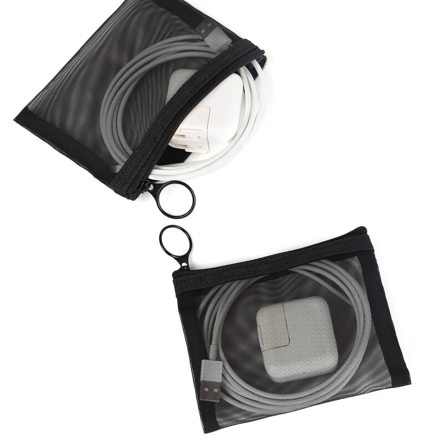 Custom Logo Mini Zipper Mesh Bags 4