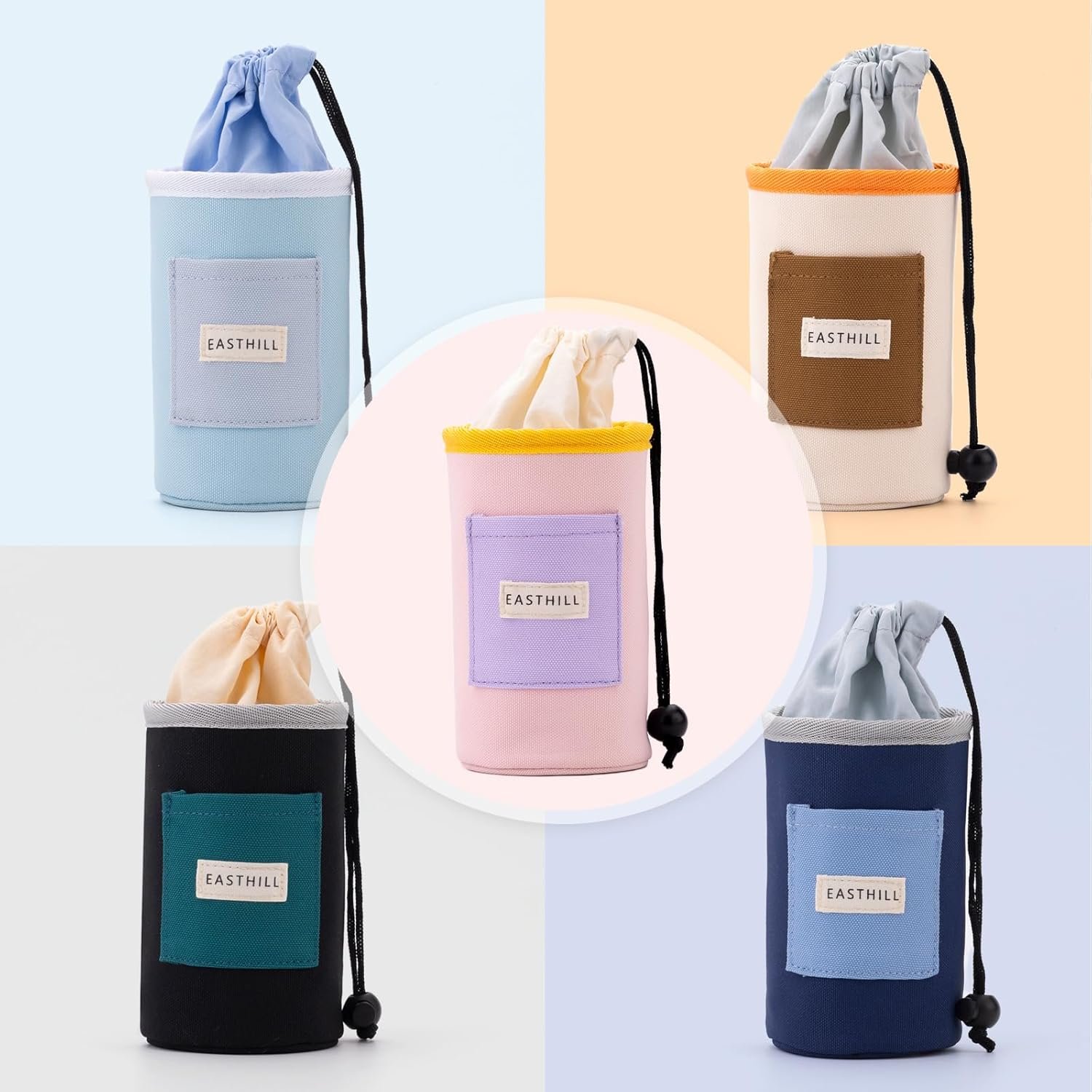 Manufacturer Navy Desk Organizer Pencil Holders - Private Label Pen Case Pouch for Girls Home School Office Supplies with Custom Logo