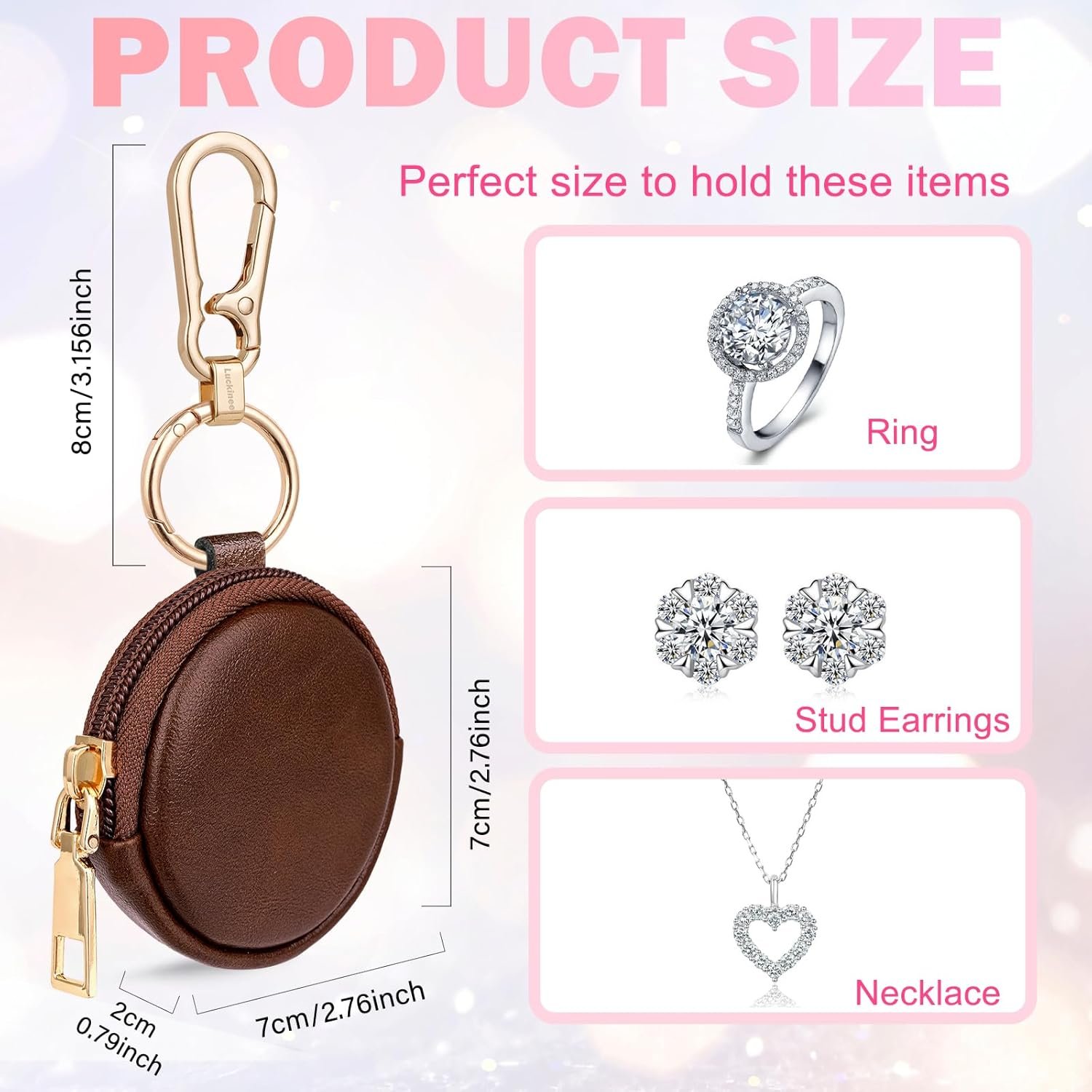 Private Label Small Travel Ring Holder Keychain, Custom Logo Mini Portable Gym Ring Box Case for Women Men, Earring Necklace Holder Manufacturer