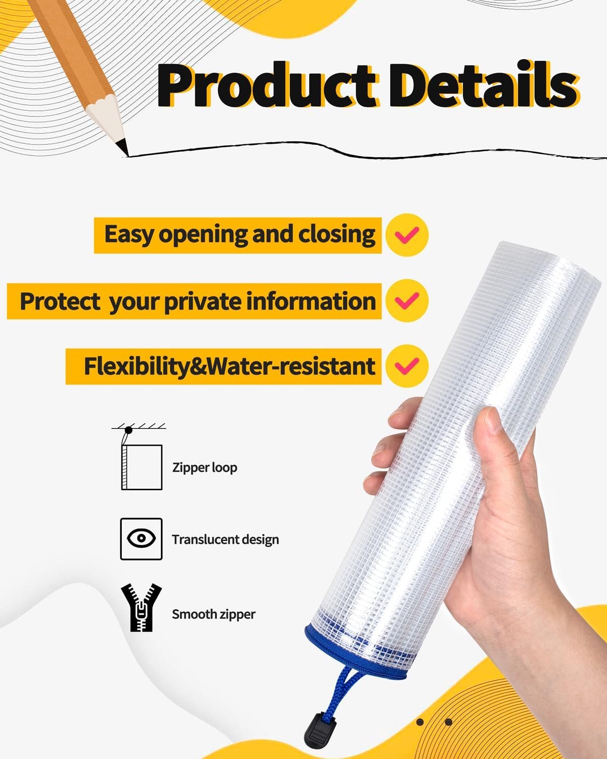 Private Label Multisize Mesh Zipper Pouches (9 Colors 24 Packs) with Custom Logo for School Office Supplies Puzzles Games Organizing Storage from Manufacturer