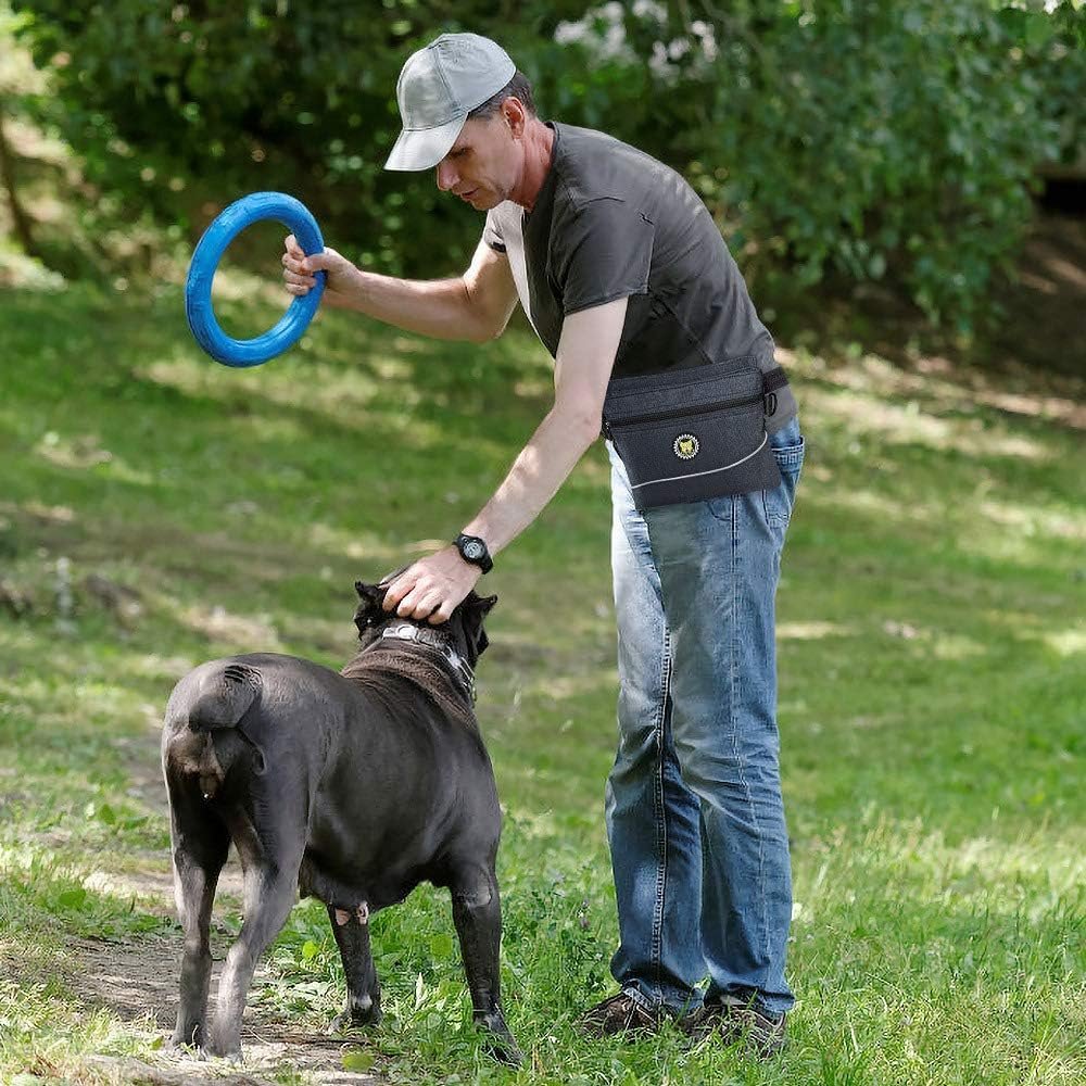 Custom Logo Dog Treat Pouch Bag with Magnetic Closure, Private Label Dog Food Carrier with Removable Inner Pocket for Agility Training, Manufacturer Includes Carabiner