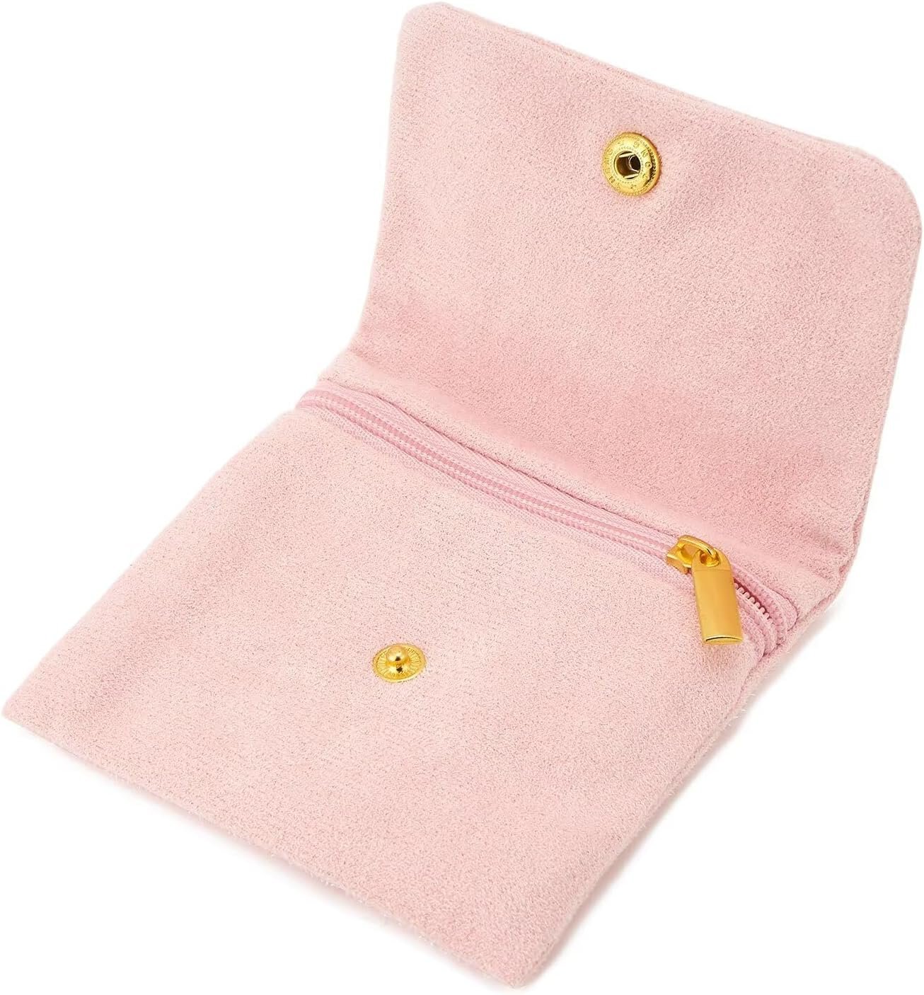 Private Label 2pcs Small Zipper Velvet Jewelry Pouches Custom Logo 4