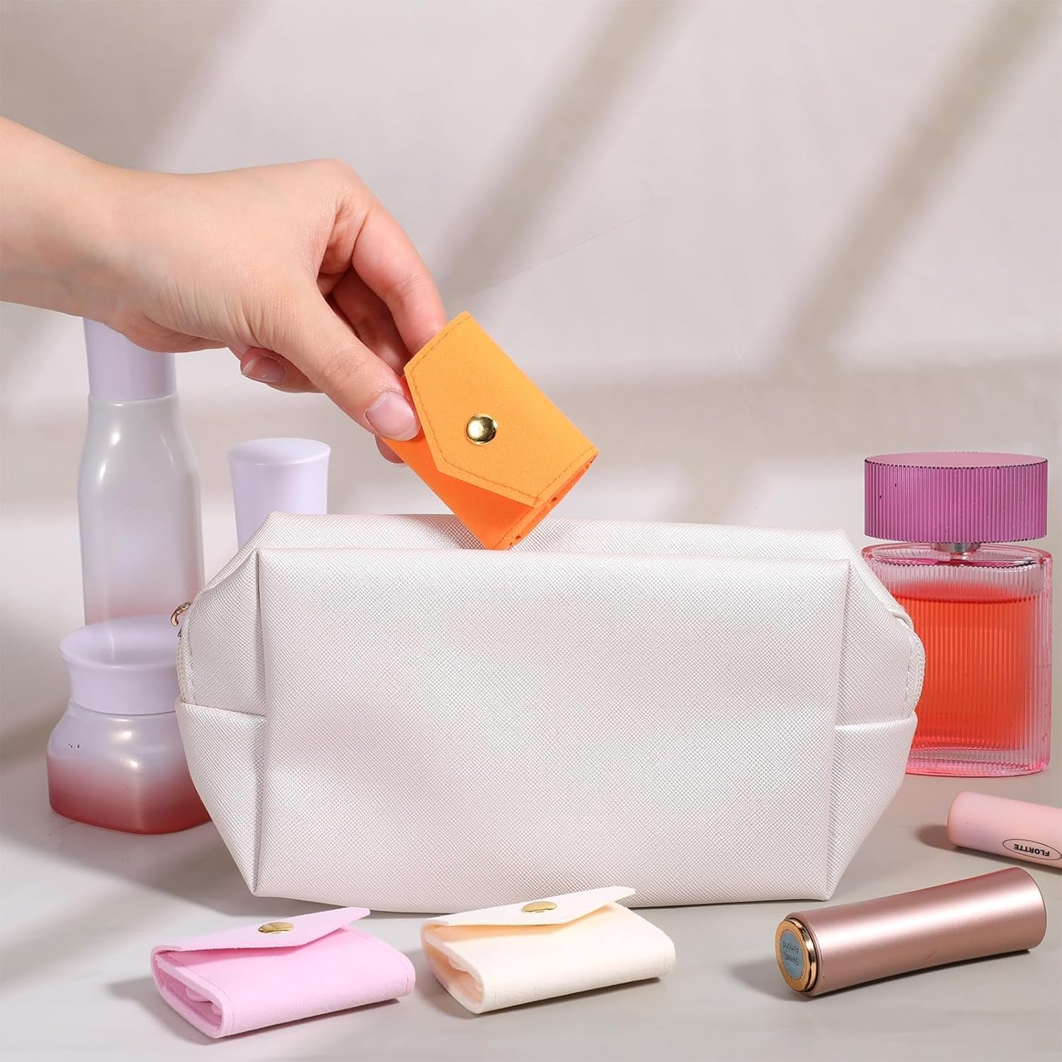 Private Label 3 PCS Mini Travel Jewelry Pouches with Custom Logo Buckle Portable Foldable for Rings Necklaces Earrings Bracelets Manufacturer