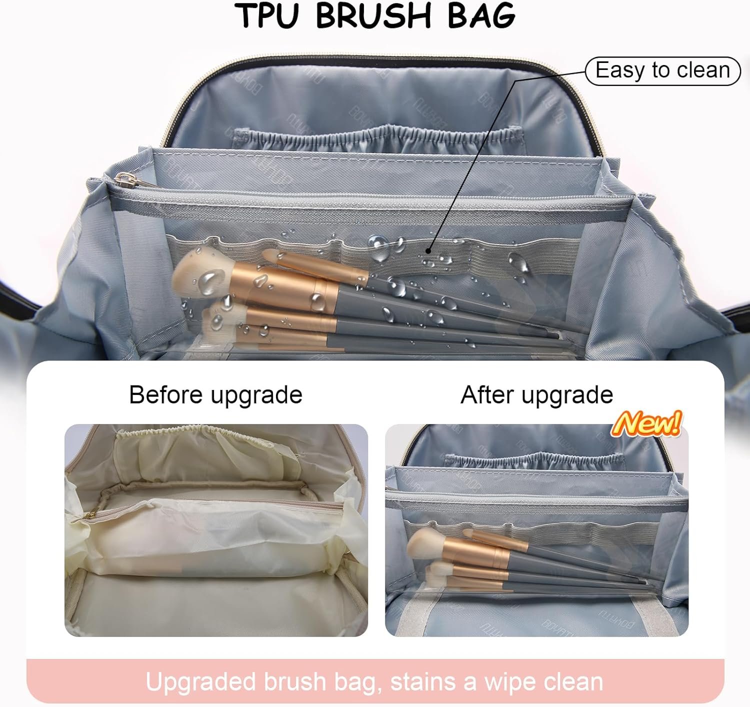 Custom Logo Travel Makeup Bag Organizer 3 Pcs Set - Private Label Waterproof Vegan Leather Cosmetic Toiletry Bags for Women with Handle Compartments Factory (01-D-Pink)