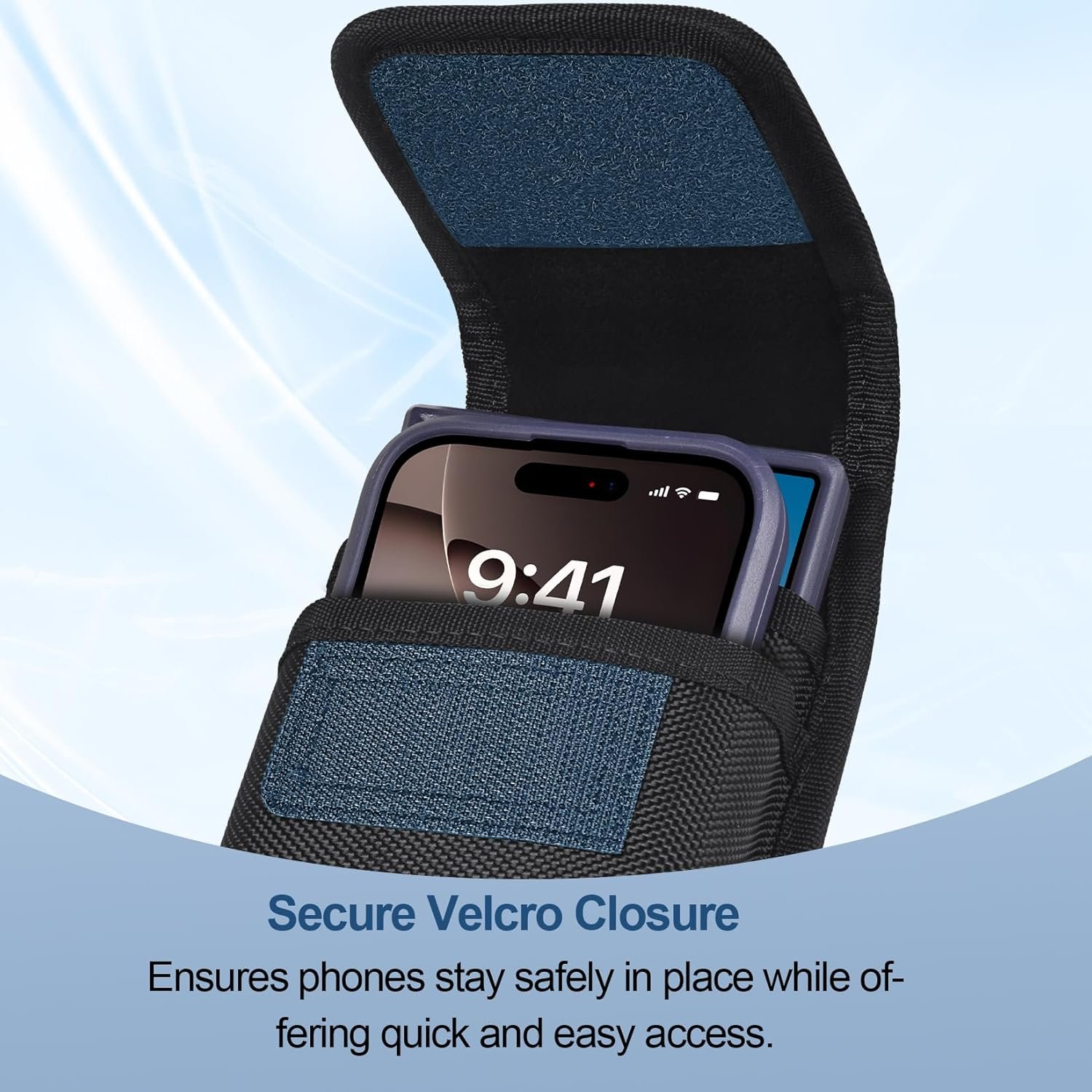 Custom Logo Heavy-Duty Dual Phone Holster Private Label Compatible with iPhone/Samsung Galaxy/Google Pixel & Moto G Power Secure Fit Military-Grade Large Belt Clip Black Manufacturer