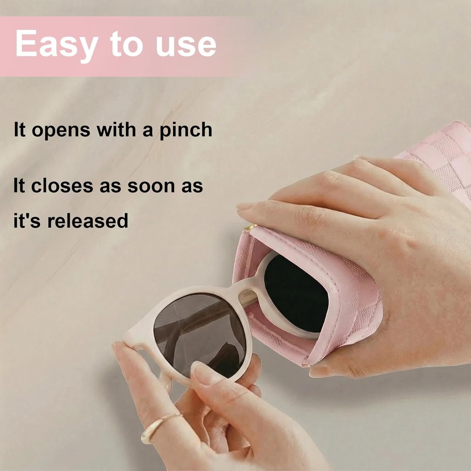 Private Label 4Pcs Small Checkered Leather Makeup Bags for Purse, Custom Logo Mini Purse Pouches and Coin Purse Organizers Manufacturer, Portable No Zipper Cosmetic Bags for Women (Pink, Purple)