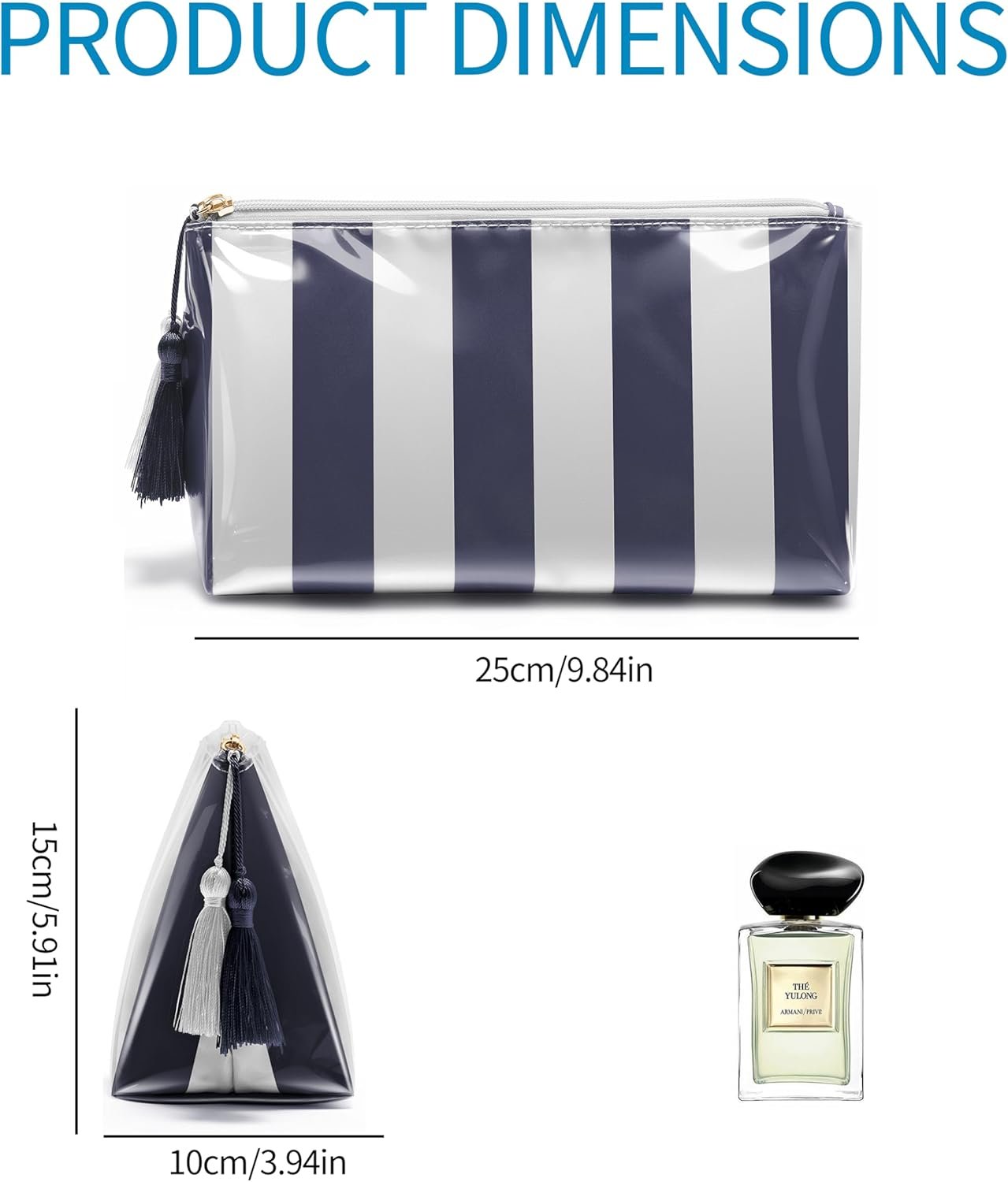 Custom Logo Small Clear Coated Cosmetic Bags Private Label Waterproof Travel Makeup Organizer Zipper Pouch Manufacturer for Women Girls Purse Beach Summer Vacation Essentials Gifts