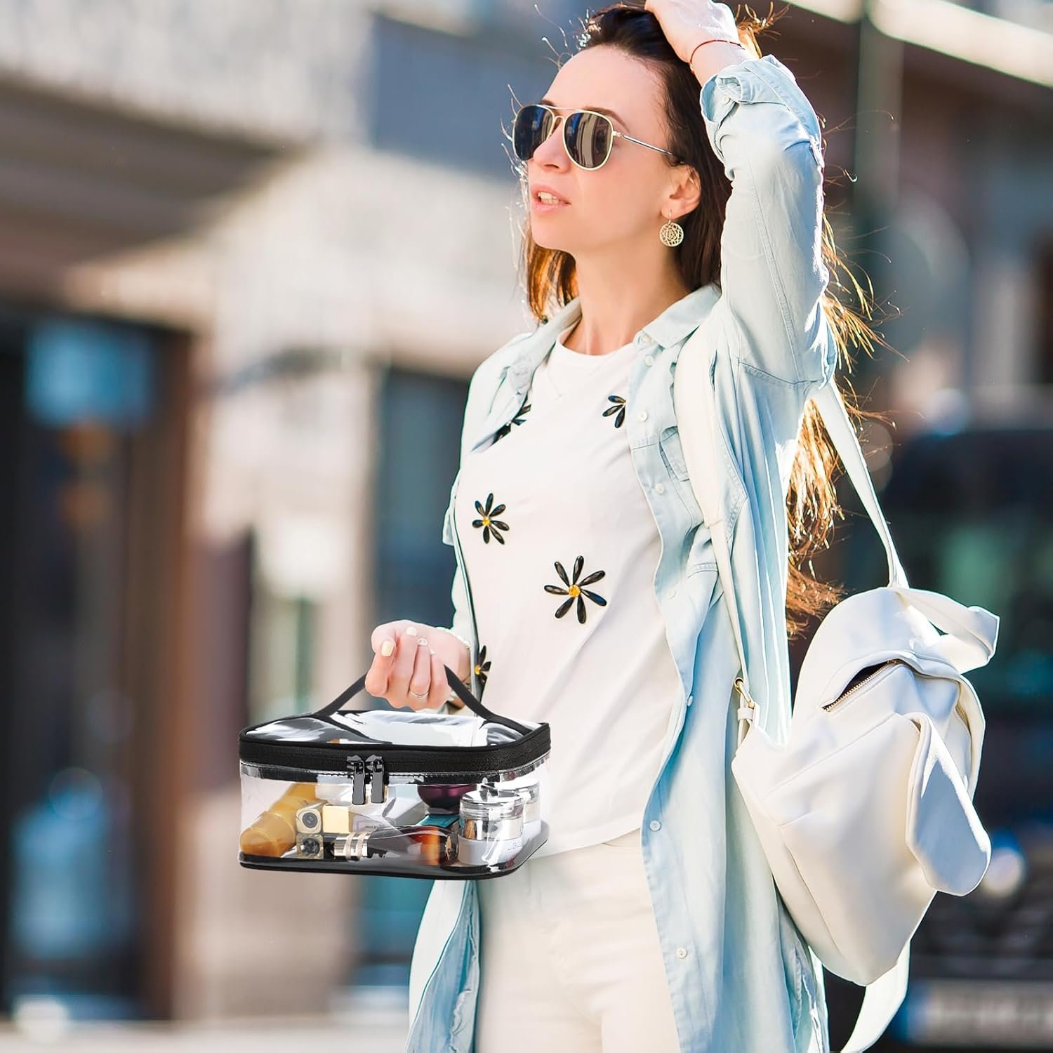 Custom Logo 2 Pieces Black Clear Waterproof TSA Approved Makeup Cosmetic Toiletry Travel Bags Private Label Transparent Carry On Compliant Manufacturer