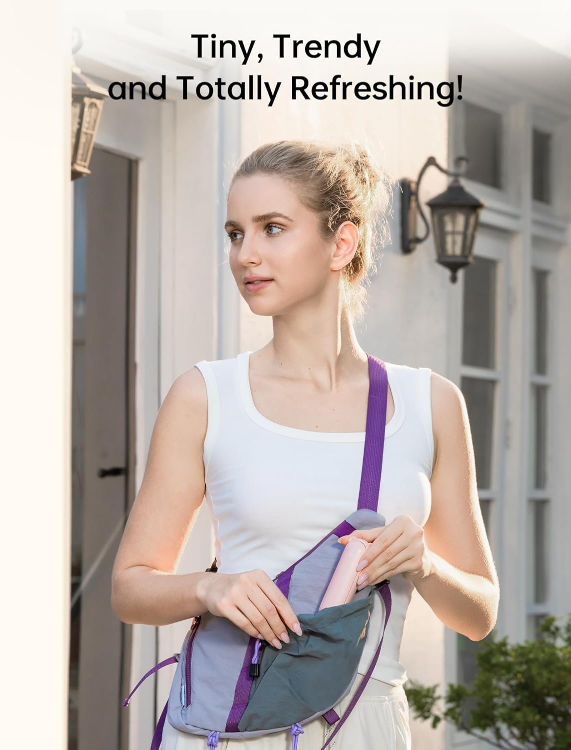 Custom Logo Handheld Mini Fan 3-in-1 USB Rechargeable Portable Fan [12-19 Working Hours] with Power Bank Flashlight Pocket Design Private Label for Travel/Summer/Concerts/Lash Gifts for Women Pink from Manufacturer