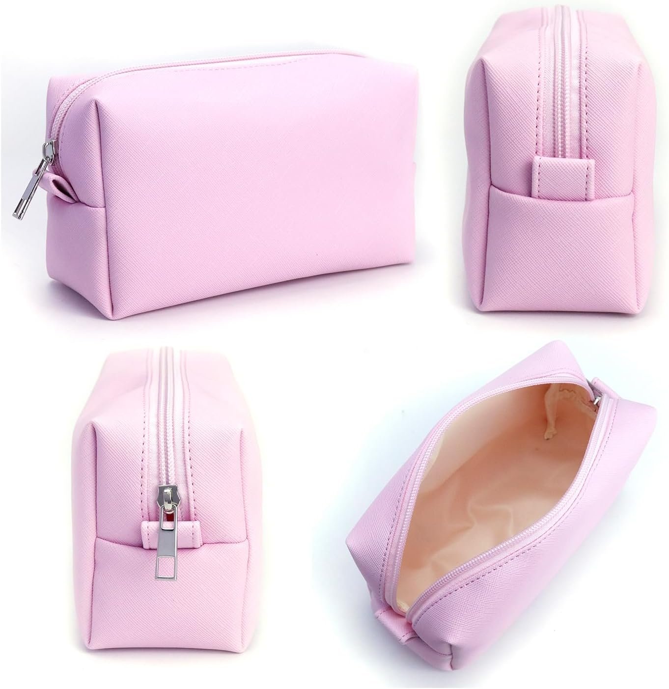 Private Label 3-Piece Large Travel Makeup Bags Set Custom Logo Toiletry Organizer Multi-Size Cosmetic Bags with Zipper Pink Manufacturer