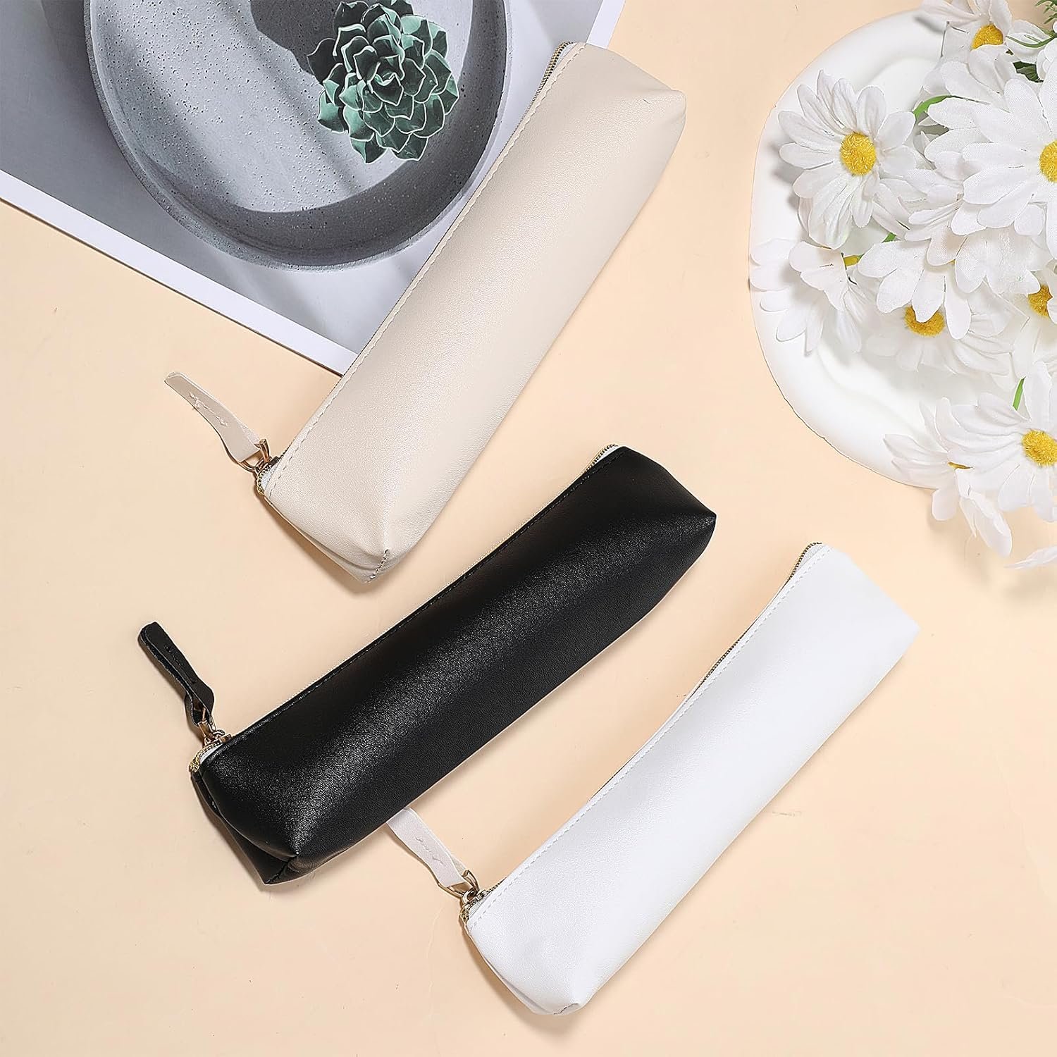 Private Label 3 Pcs Mini Portable Cosmetic Bags for Women Custom Logo Small Makeup Bag Purse Leather Coin Pouch Travel Storage Cosmetics Organizer Supplier