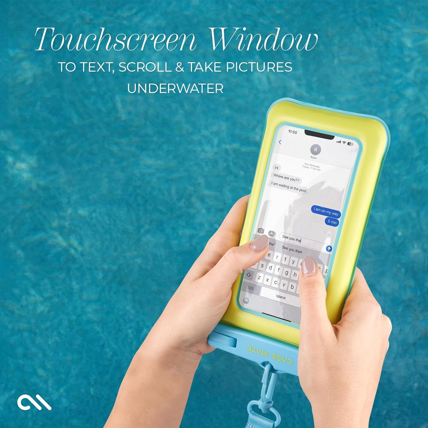 Private Label IP68 Waterproof Phone Pouch - Floating Case with Crossbody Lanyard from Manufacturer - Beach Cruise Ship Travel Essentials Compatible All Devices Touchscreen Friendly Citrus Splash Custom Logo