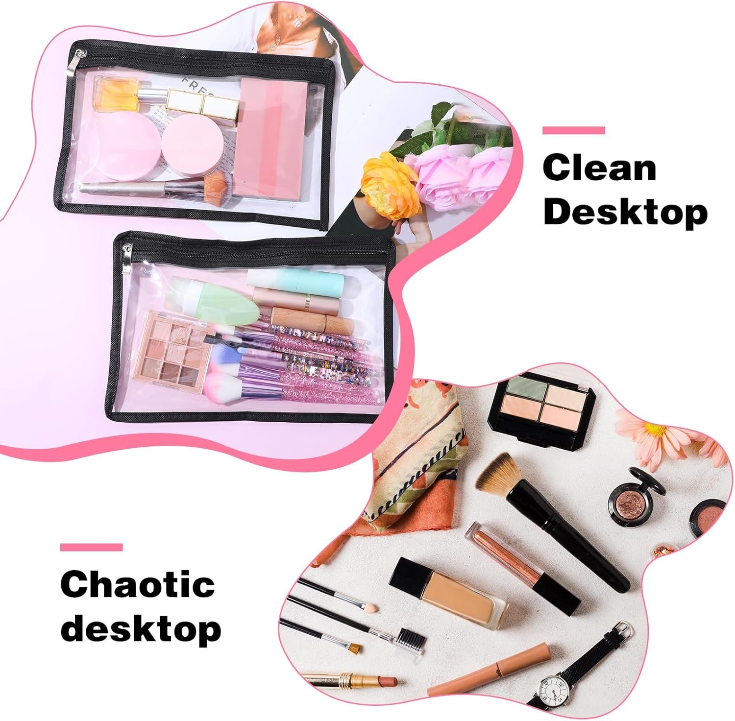 Factory 8 Pack Clear PVC Waterproof Zipper Pouches Envelopes with Custom Logo Multi-Purpose Folder Storage Bags Private Label Document File Organization Office Supplies