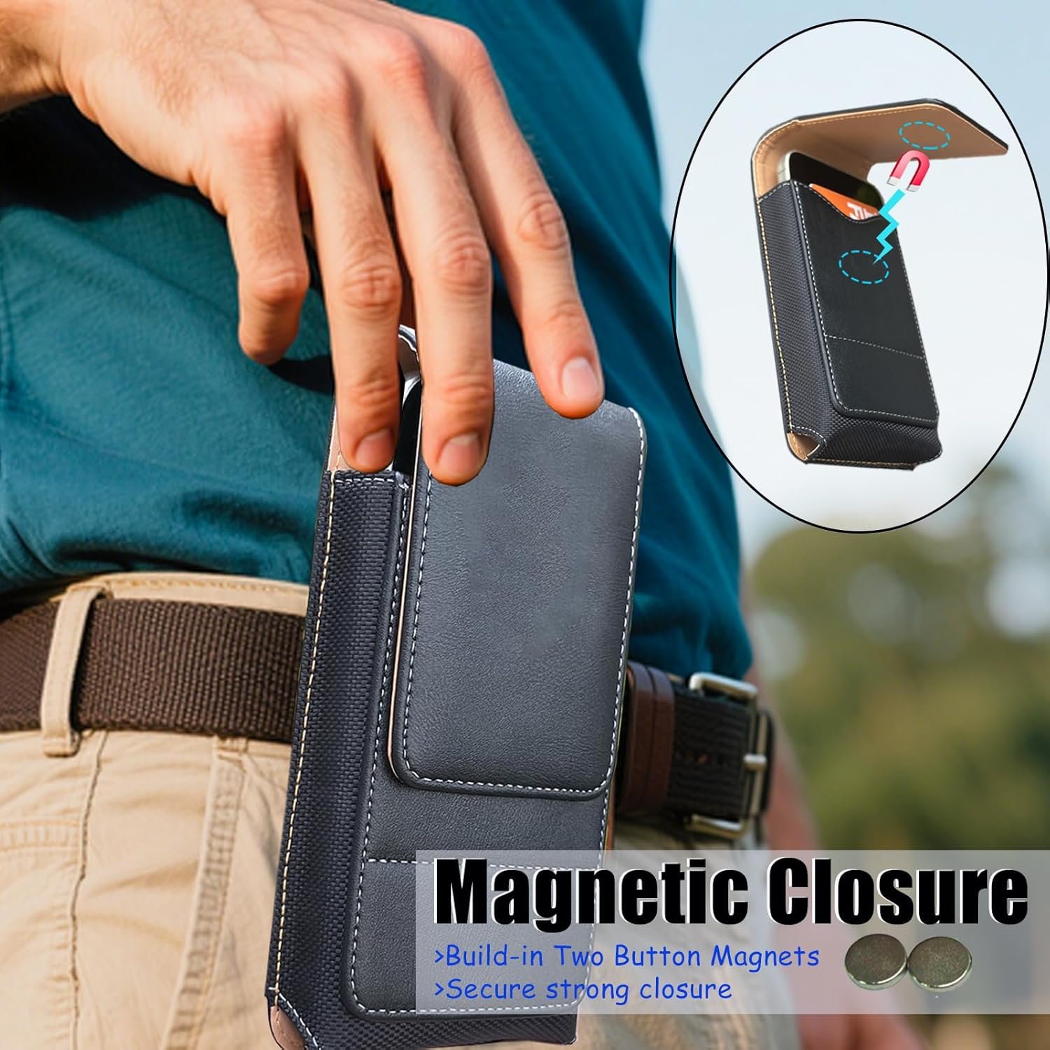 Private Label 360 Rotating Phone Holster Pouch with Belt Clip Custom Logo Phone Holder for iPhone 16 Pro Max 16 Plus 15 14 Pro Max Plus Galaxy S25 Ultra S25+ S24 FE Manufacturer PU Leather Carrying Case for Men Belt