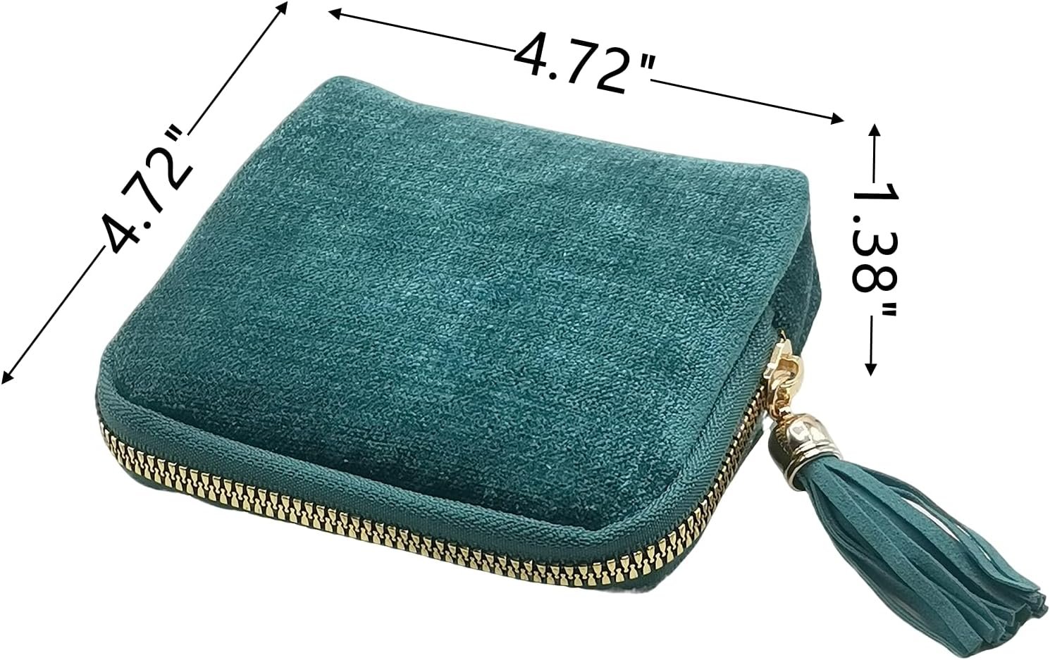 Private Label Small Travel Jewelry Organizer Case with Custom Logo Tassel Zipper for Bracelets Necklaces Bangles Manufacturer Storage Bag Gift for Women Girls