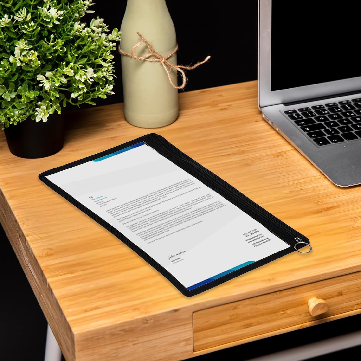 Private Label Clear Zipper Pouches 20 Pack PVC Waterproof Envelopes Document Storage Custom Logo File Organization Folders Factory Multi-Purpose Bags for Travel Office Home 12 x 7.5 Inches