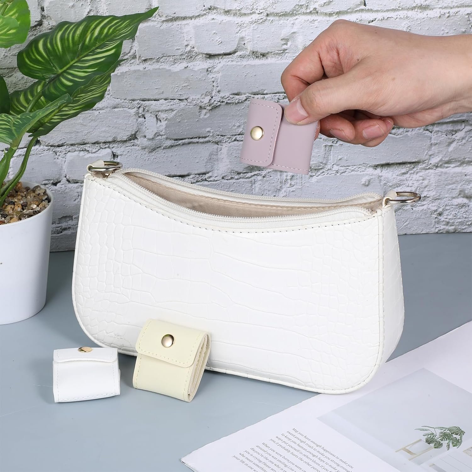 Private Label Small 3 Pack Mini Travel Jewelry Case Holders Lightweight Foldable Pouches with Custom Logo for Rings Earrings Necklaces Chain Bracelets Brooches 3 Colors Manufacturer