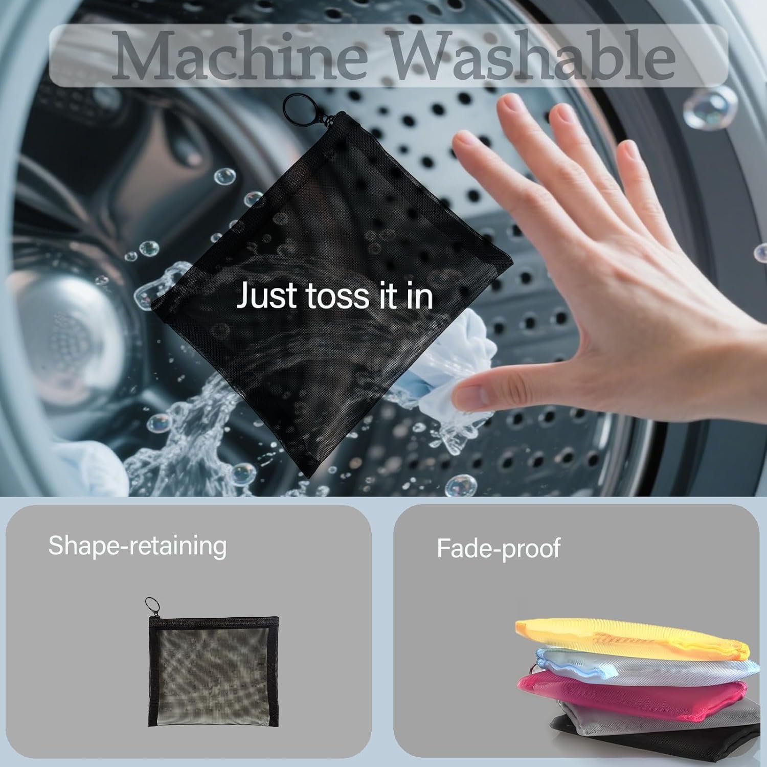 Custom Logo Mini Zipper Mesh Bags 4