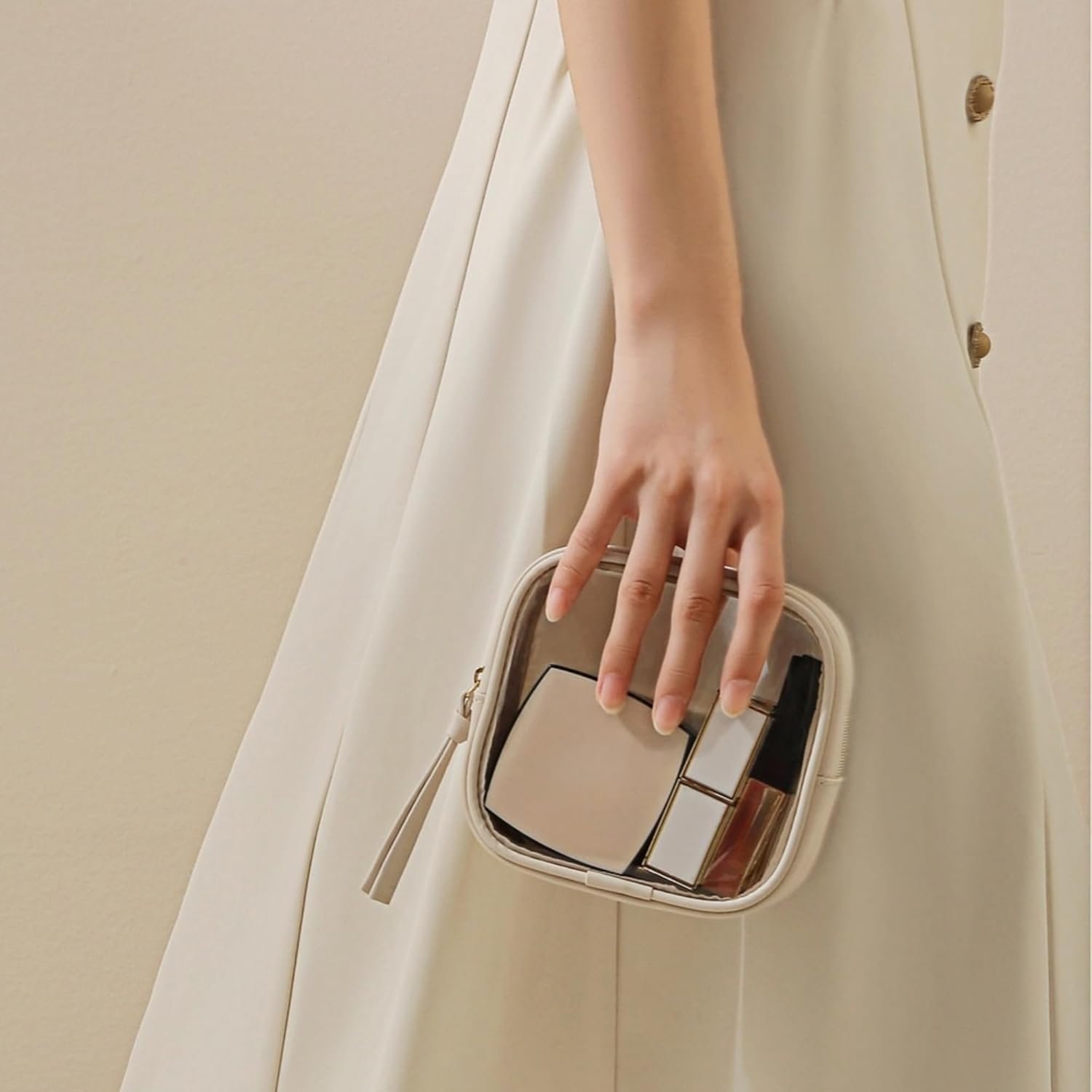 Custom Logo 3 Pack Travel Size Clear Toiletry Bag - Private Label Waterproof Makeup Organizer For Brushes & Eye Shadow - Manufacturer Gift Bags For Daily Use & Travel Essentials