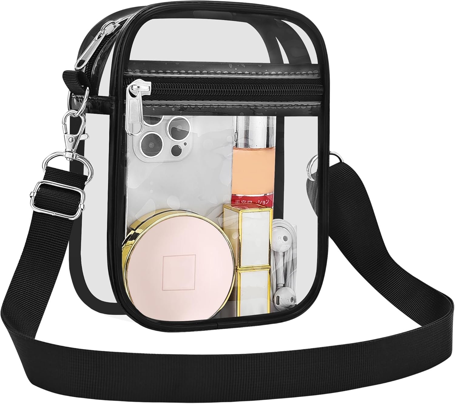 Manufacturer Stadium Approved Clear Transparent Messenger Crossbody Bag Custom Logo for Men and Women Private Label