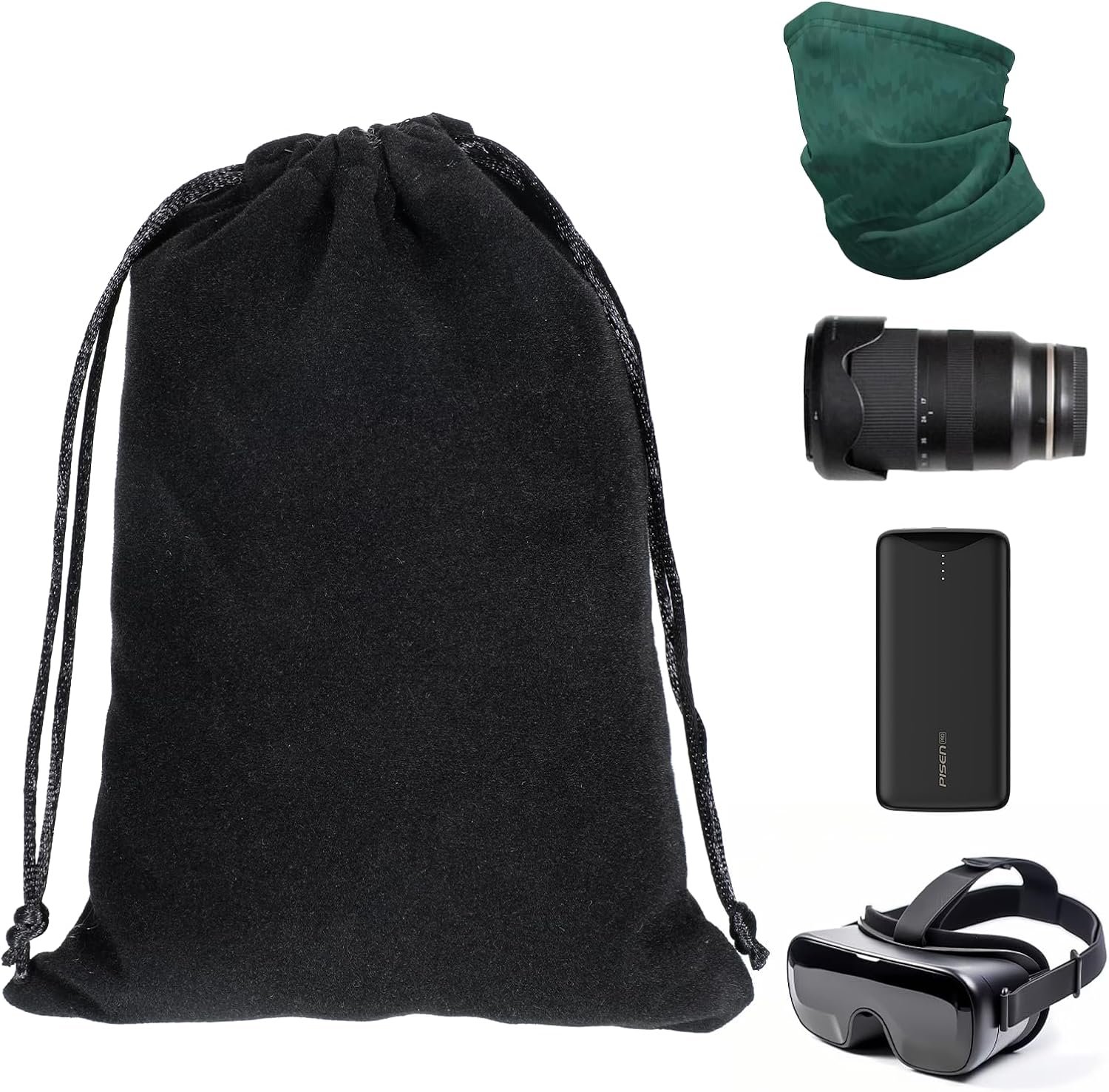 Private Label Black Velvet Jewelry Pouches with Drawstrings 6 Pack 2 Sizes 5x7 & 6x9 Inch Custom Logo for Candy Gifts Wedding Party Favors Christmas Manufacturer