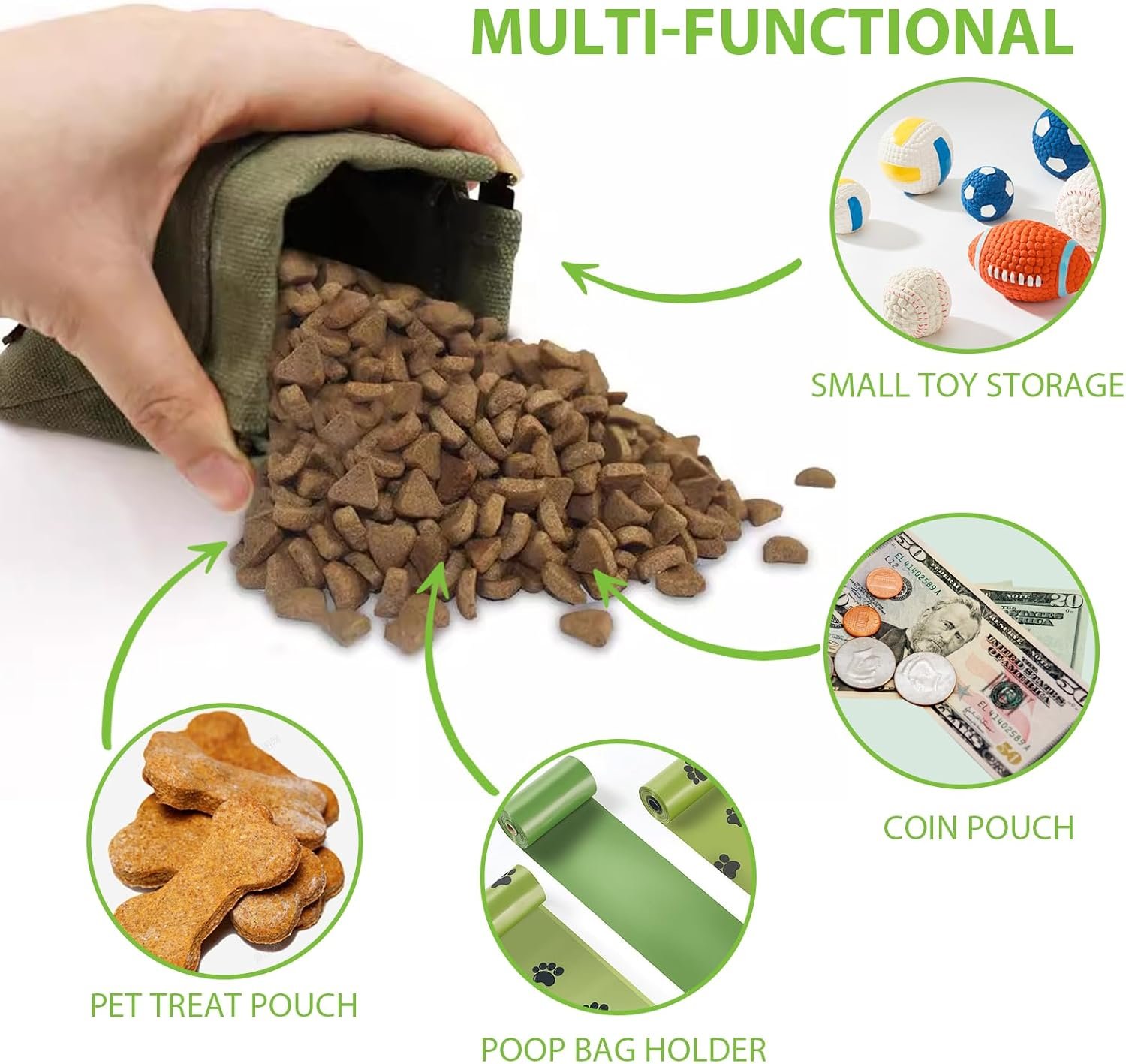 Private Label Dog Training Treat Pouch with Custom Logo Auto-Closing Lid Hands-Free Leash Clip Bag for Puppy Obedience Portable Pet Reward Snack Holder for Walking Hiking and Outdoor Adventures Manufacturer