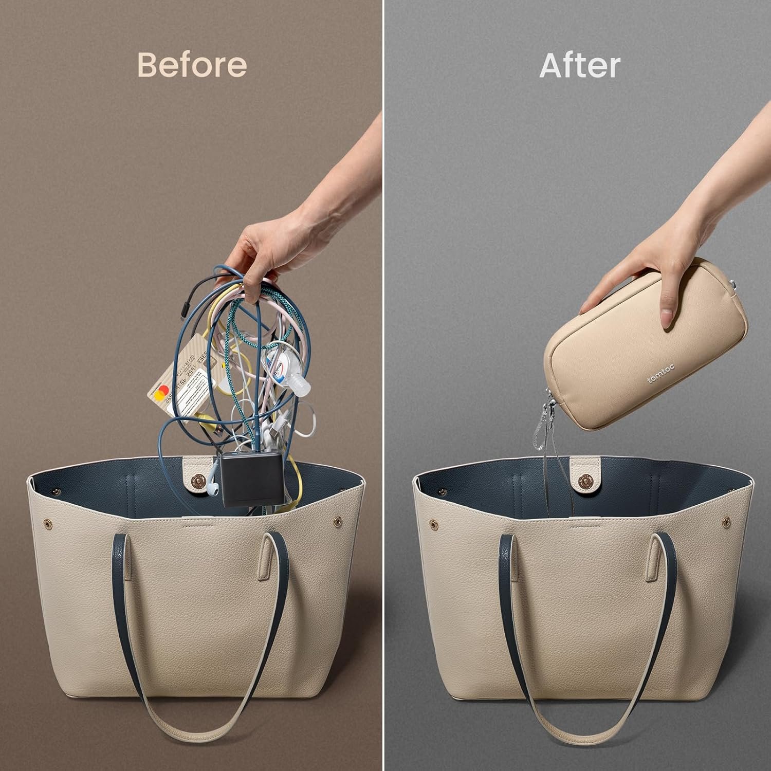 Custom Logo Electronics Organizer Travel Case Private Label Water Resistant Cable Organizer Tech Pouch Manufacturer for Phone Cables AirPods USB Flash Drive Daily Essentials