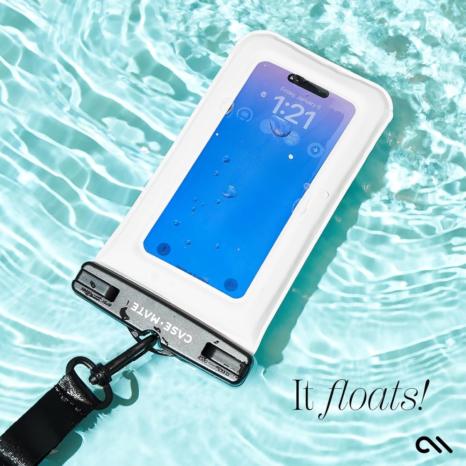 Custom Logo 2 Pack IP68 Waterproof Floating Phone Pouch with Crossbody Lanyard - Private Label Beach Cruise Ship Travel Essentials - Touchscreen Friendly Compatible with All Devices Sand Dollar Supplier