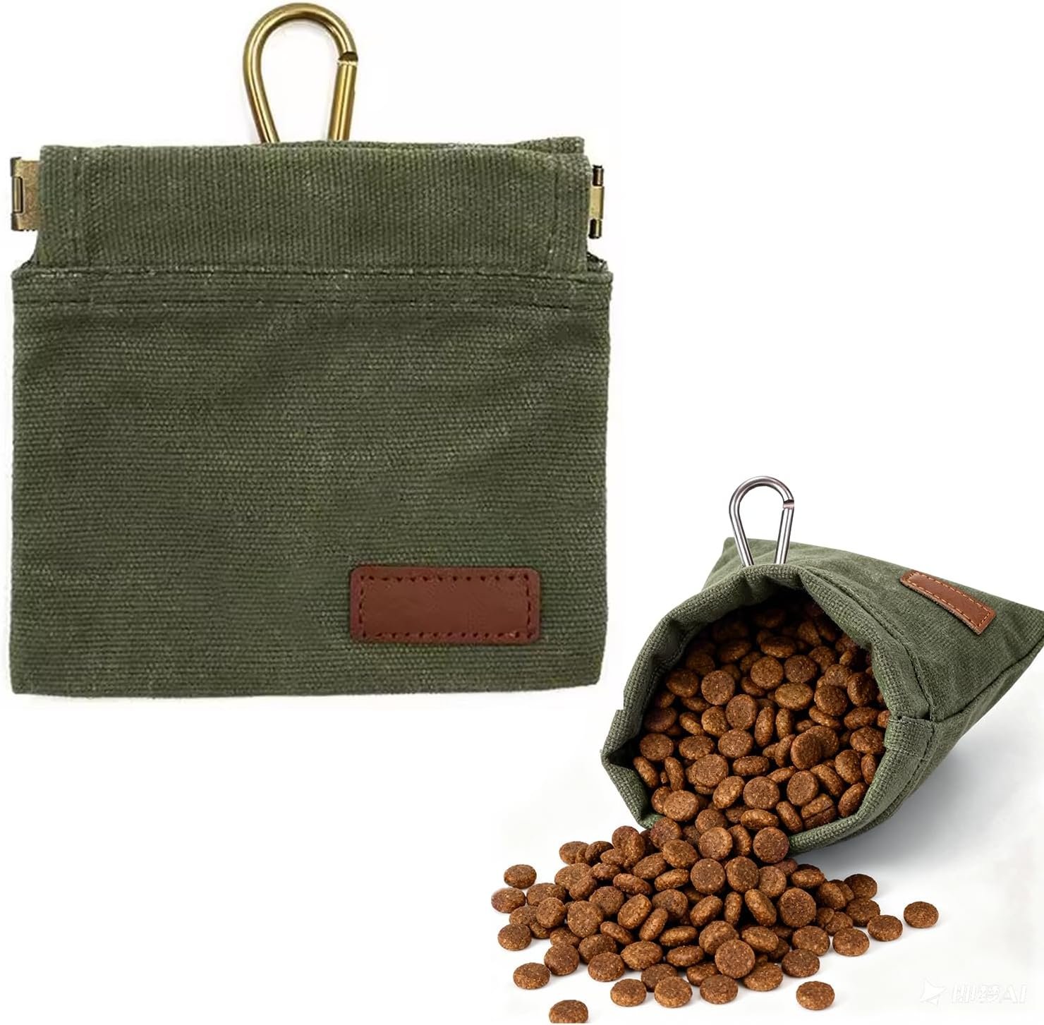 Private Label Dog Training Treat Pouch with Custom Logo Auto-Closing Lid Hands-Free Leash Clip Bag for Puppy Obedience Portable Pet Reward Snack Holder for Walking Hiking and Outdoor Adventures Manufacturer