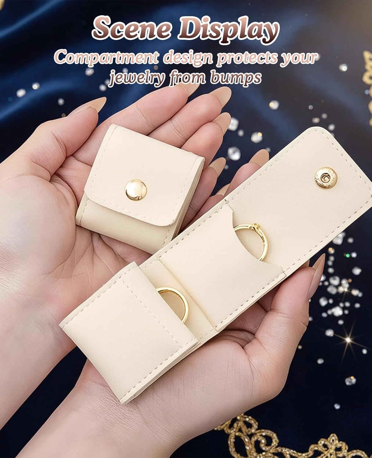 Private Label 6 Pack Mini Foldable Travel Jewelry Organizer Custom Logo Pouches for Earrings Rings Necklaces Manufacturer