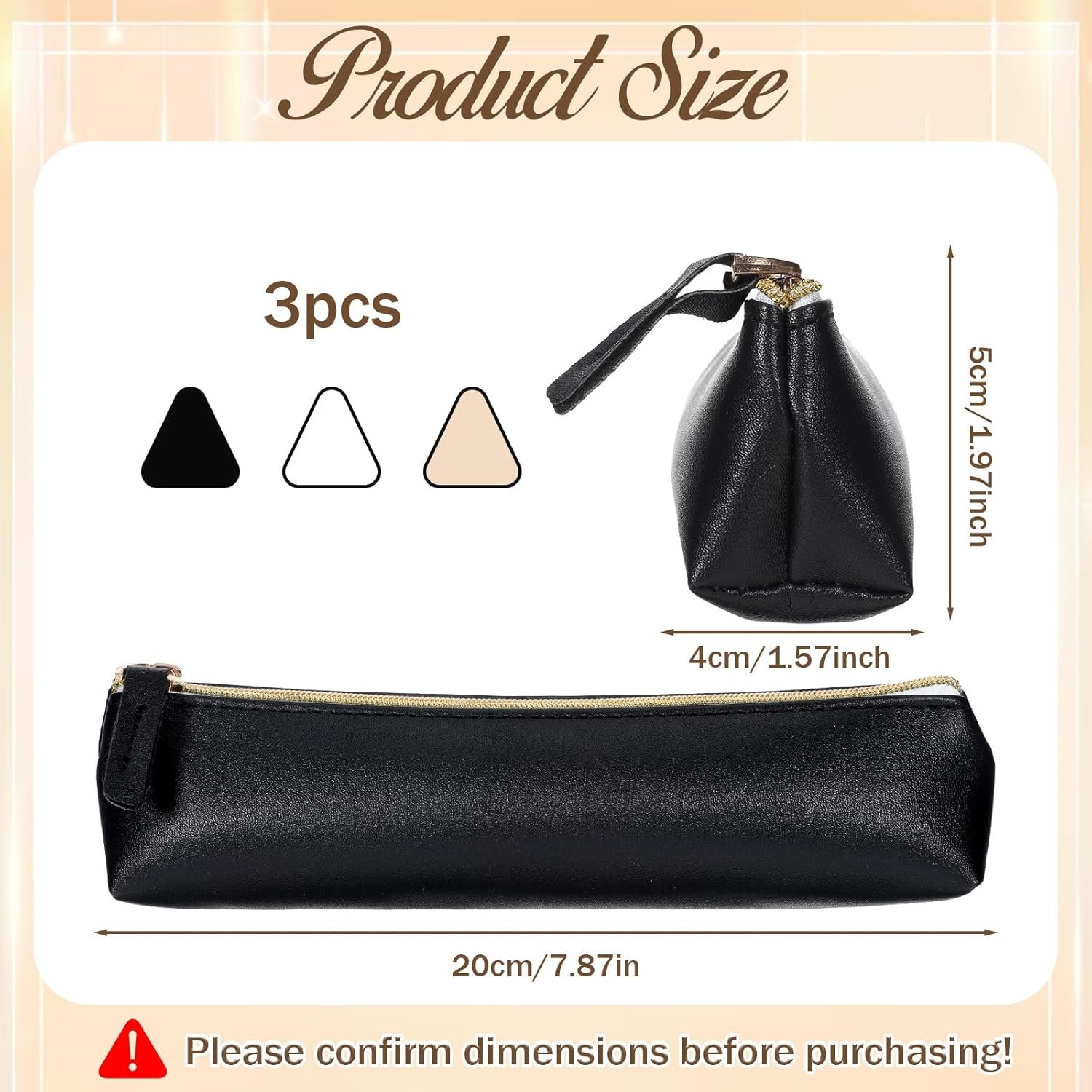 Private Label 3 Pcs Mini Portable Cosmetic Bags for Women Custom Logo Small Makeup Bag Purse Leather Coin Pouch Travel Storage Cosmetics Organizer Supplier