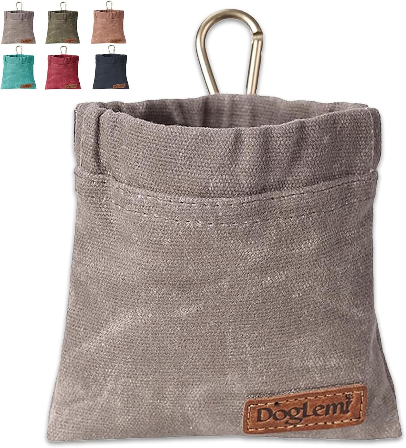 Custom Logo Dog Treat Pouch Private Label Hands-Free Puppy Training Bag with Carabiner for Pet Travel Outdoor Use Manufacturer (Grey)