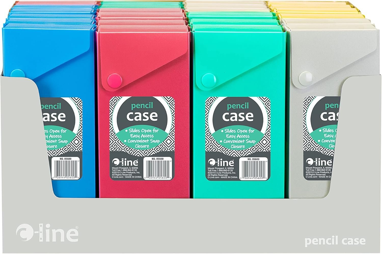 Private Label Poly Slider Pencil Case Custom Logo 1 Pack Color May Vary Manufacturer (05600)