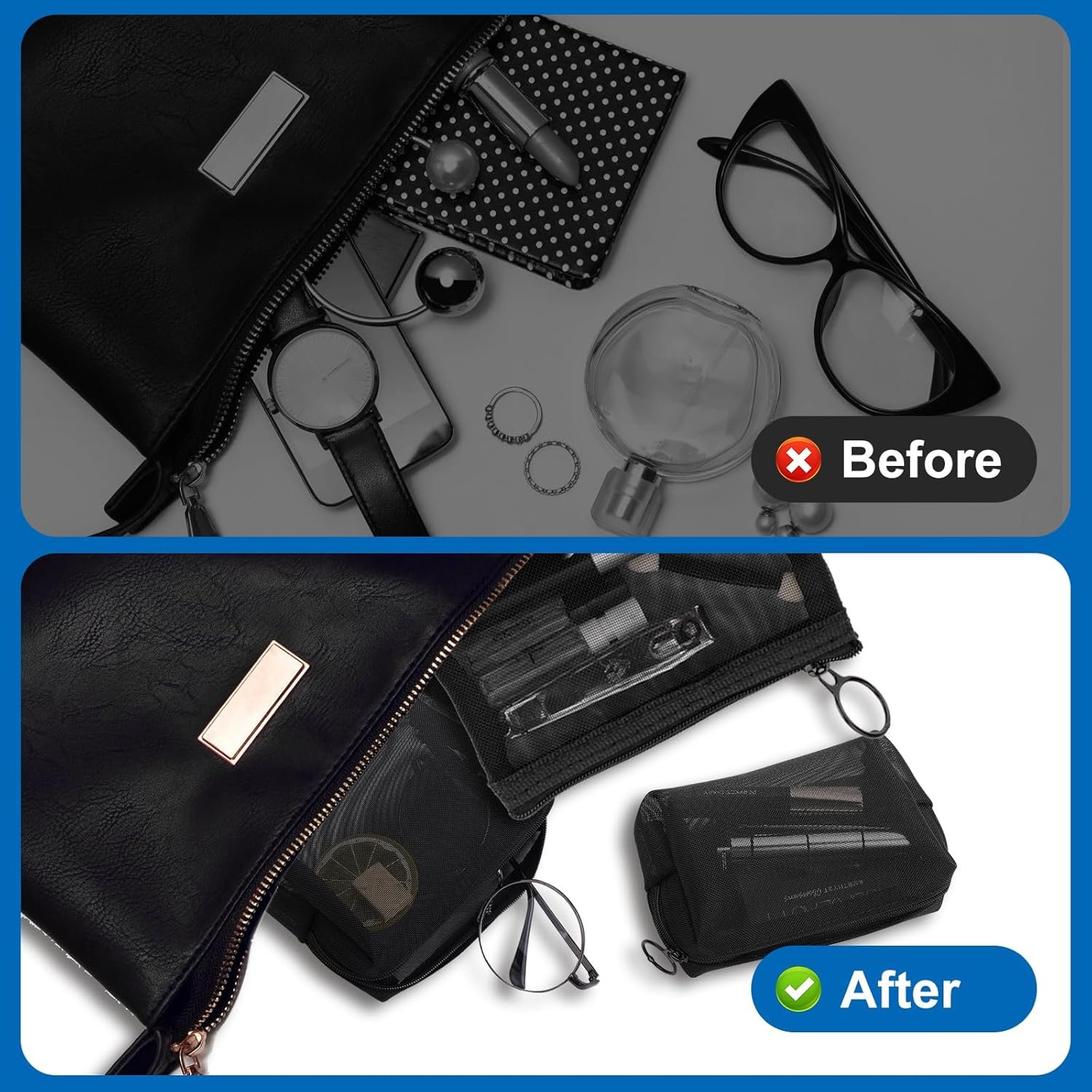 Private Label 4-Piece Mini Mesh Pouches Small Zipper Nylon Mesh Makeup Bags Custom Logo Portable Travel Cosmetic Toiletry Storage Organizer Manufacturer