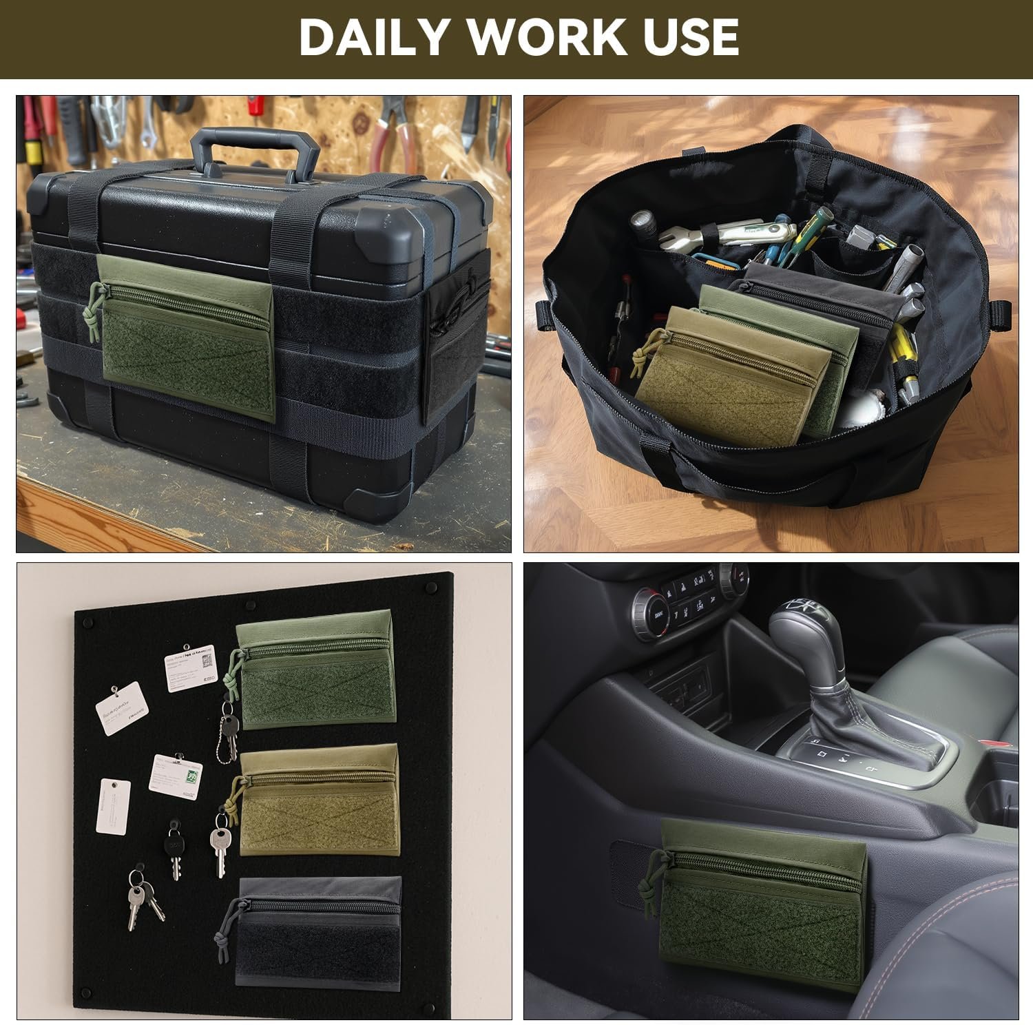 Private Label 3 Pack Tactical Tool Pouch Zipper Bags with Hook and Loop Custom Logo Multipurpose Storage Organizers Manufacturer