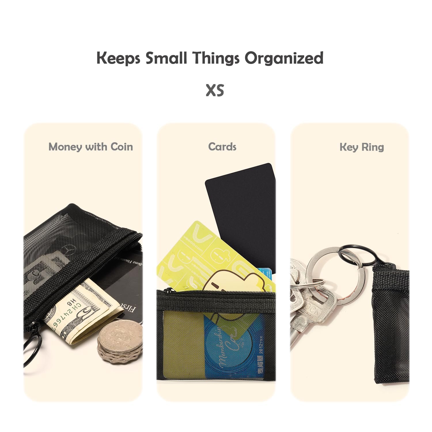 Private Label Mini Zipper Mesh Bags 3