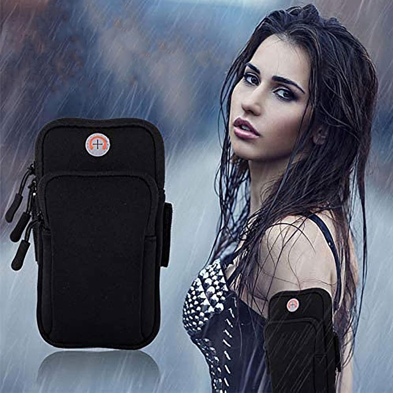 Private Label Running Armband Phone Holder Custom Logo Pouch Sleeve Gym Sports Hiking Black Manufacturer