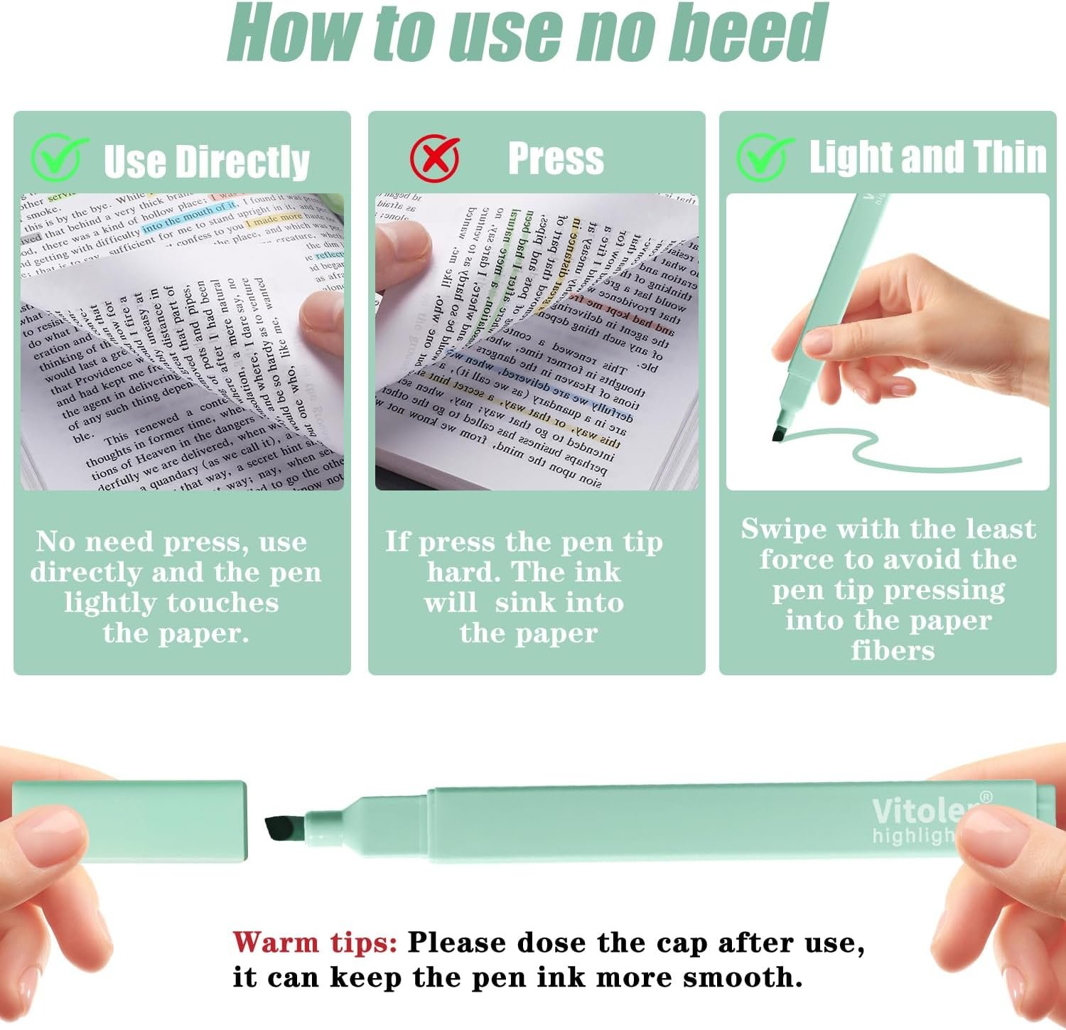 Private Label 8 Pack Aesthetic Highlighters Assorted Colors Chisel Tip No Bleed Pastel Bible Highlighters for Journaling Office School Bible Study Supplies from Manufacturer Custom Logo