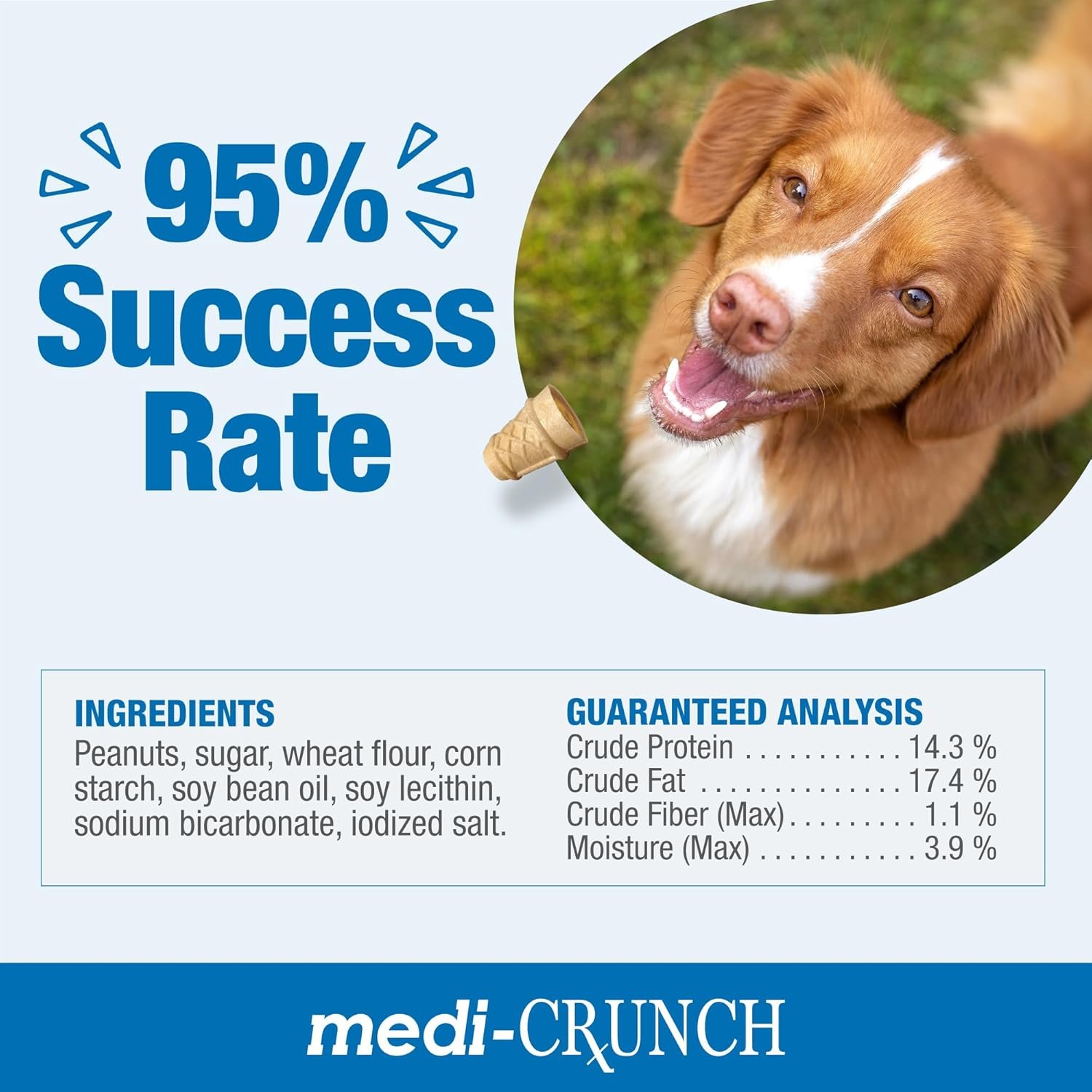 Private Label Pill Pouches for Dogs Peanut Butter Crunchy Ice Cream Cone Treats Capsule Size Manufacturer Pill Pockets Wrap Canine Health Supplies Custom Logo 30 ct