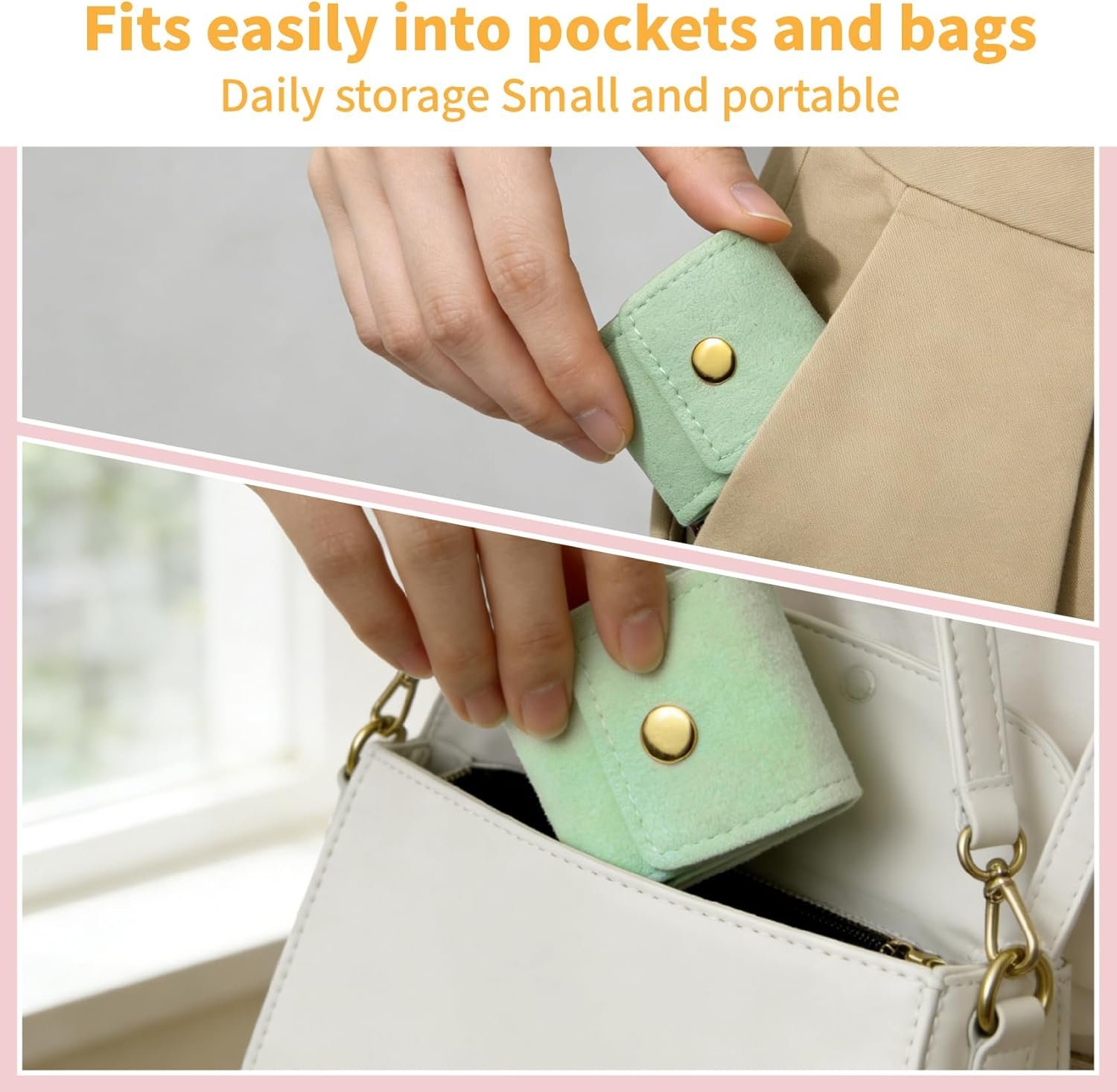 Custom Logo 4Pcs Travel Jewelry Organizer Private Label Small Roll Bag with Buckle Foldable Case for Earrings Rings Necklaces Manufacturer